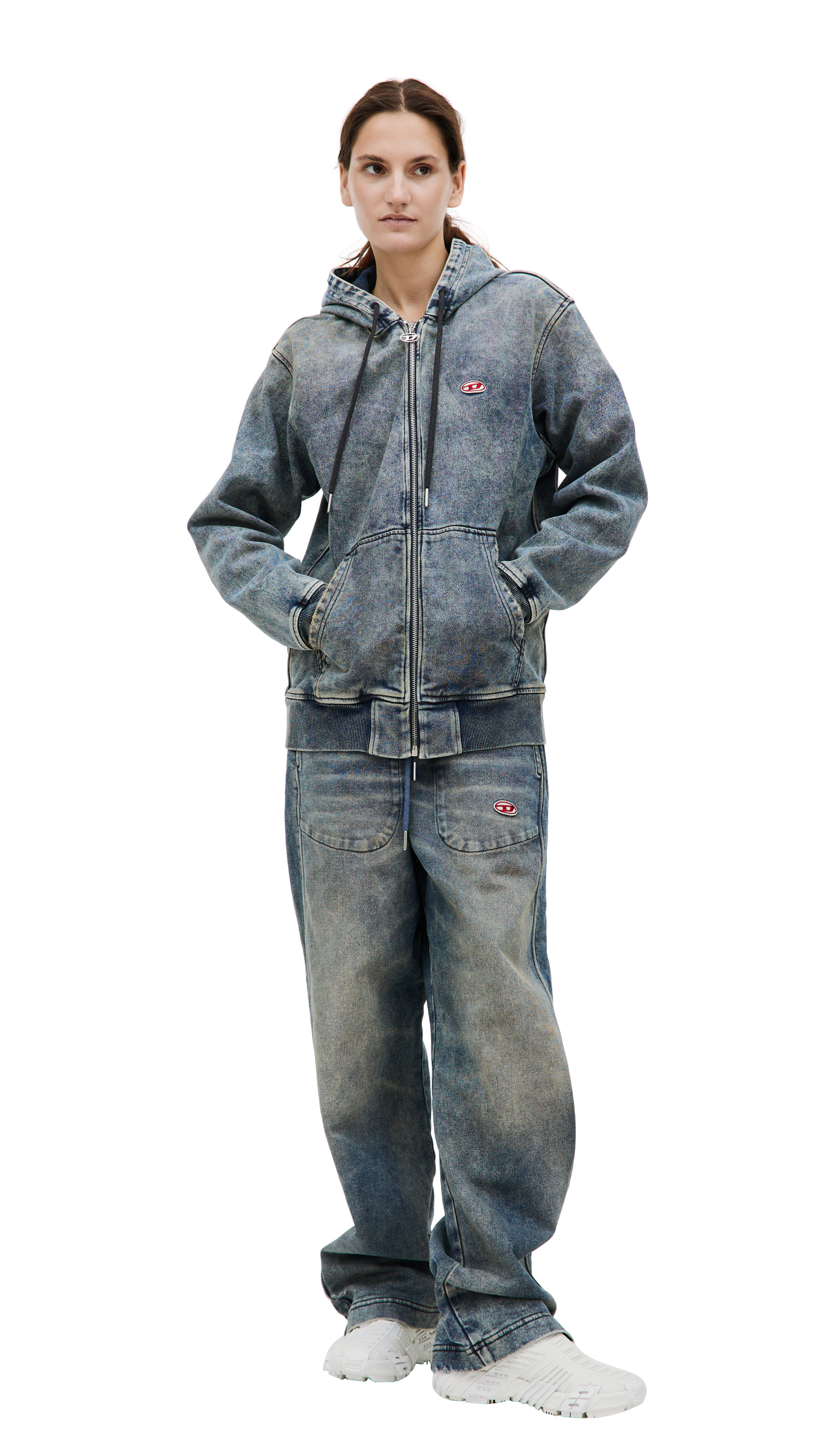 Diesel D-Gir-Ne zip up denim hoodie