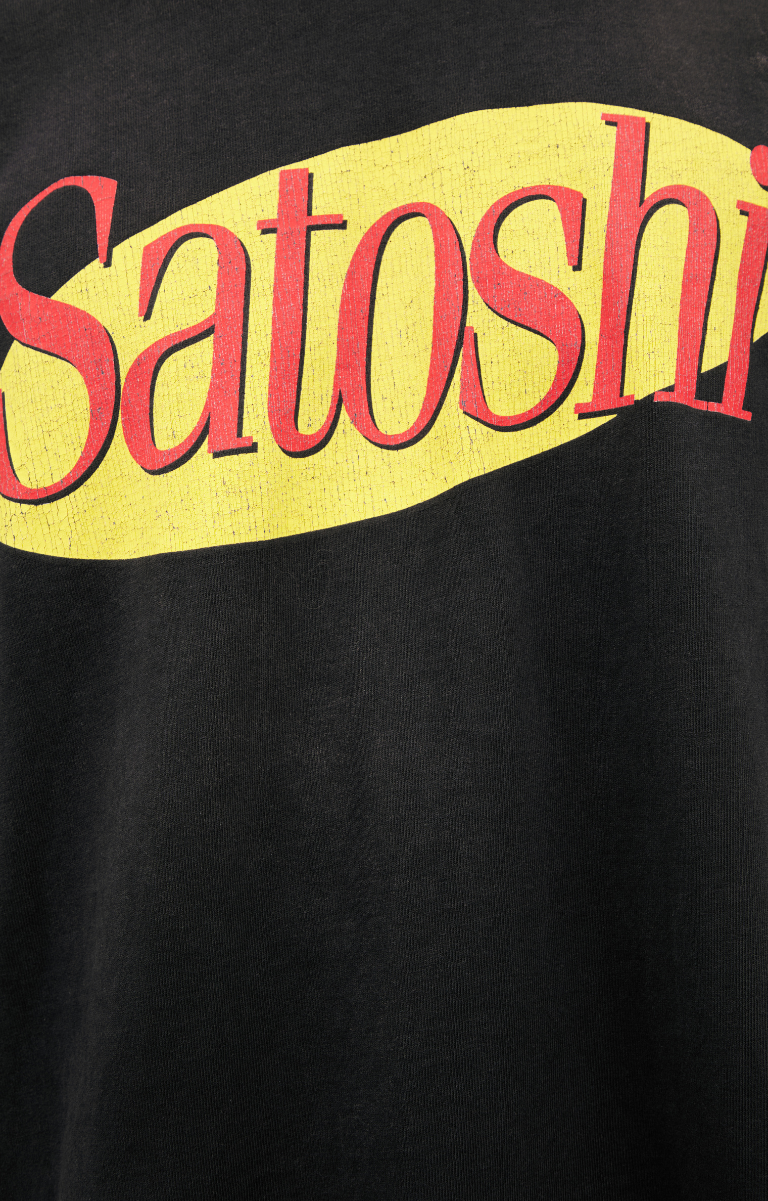 Satoshi Nakamoto Черная футболка с логотипом