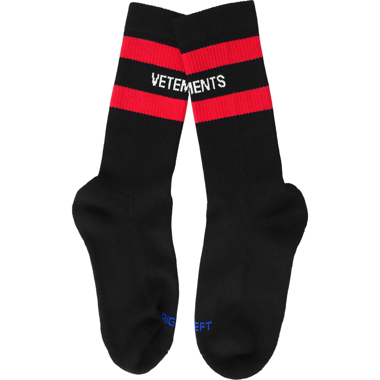 VETEMENTS Black socks with logo