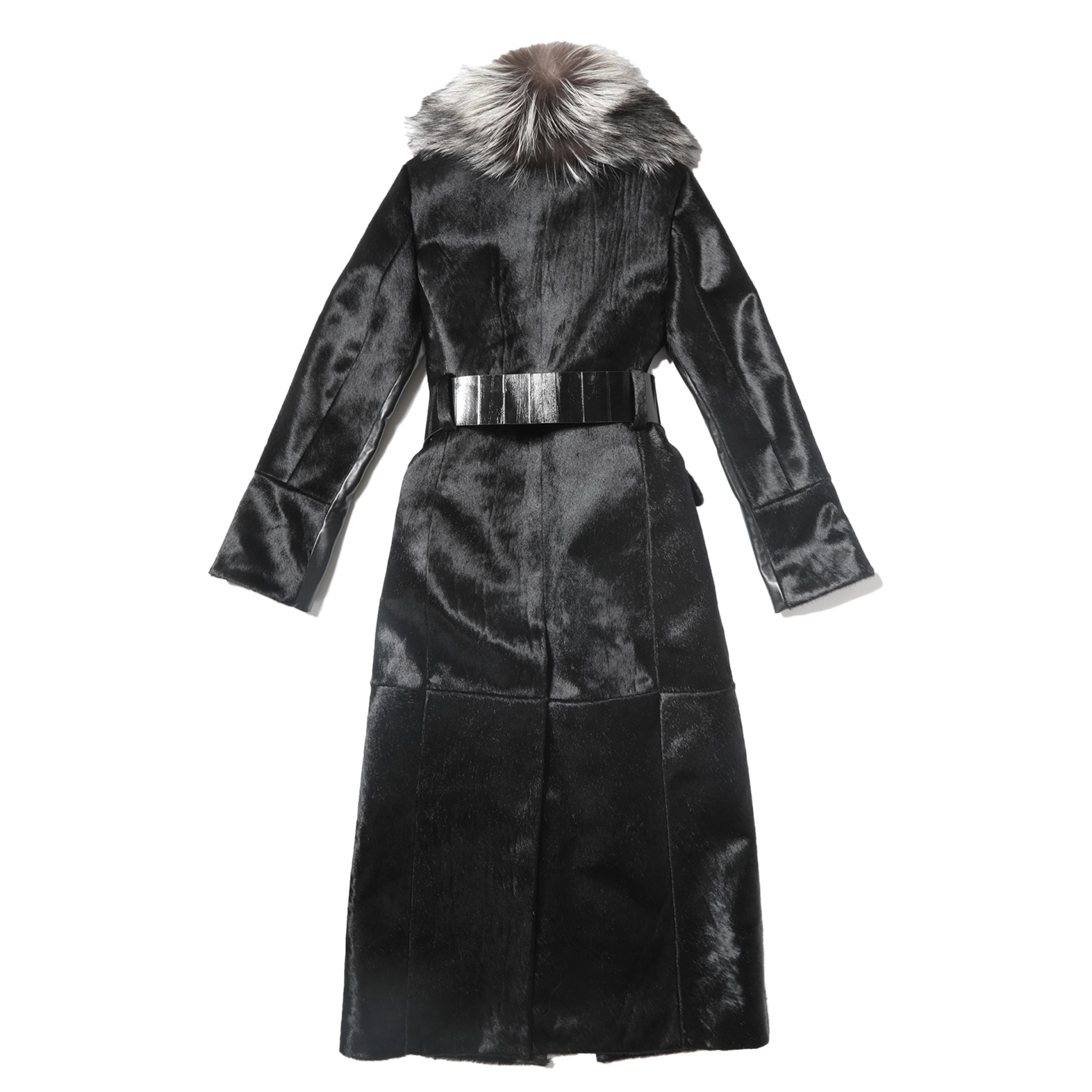 Enfants Riches Déprimés Leather coat with fur