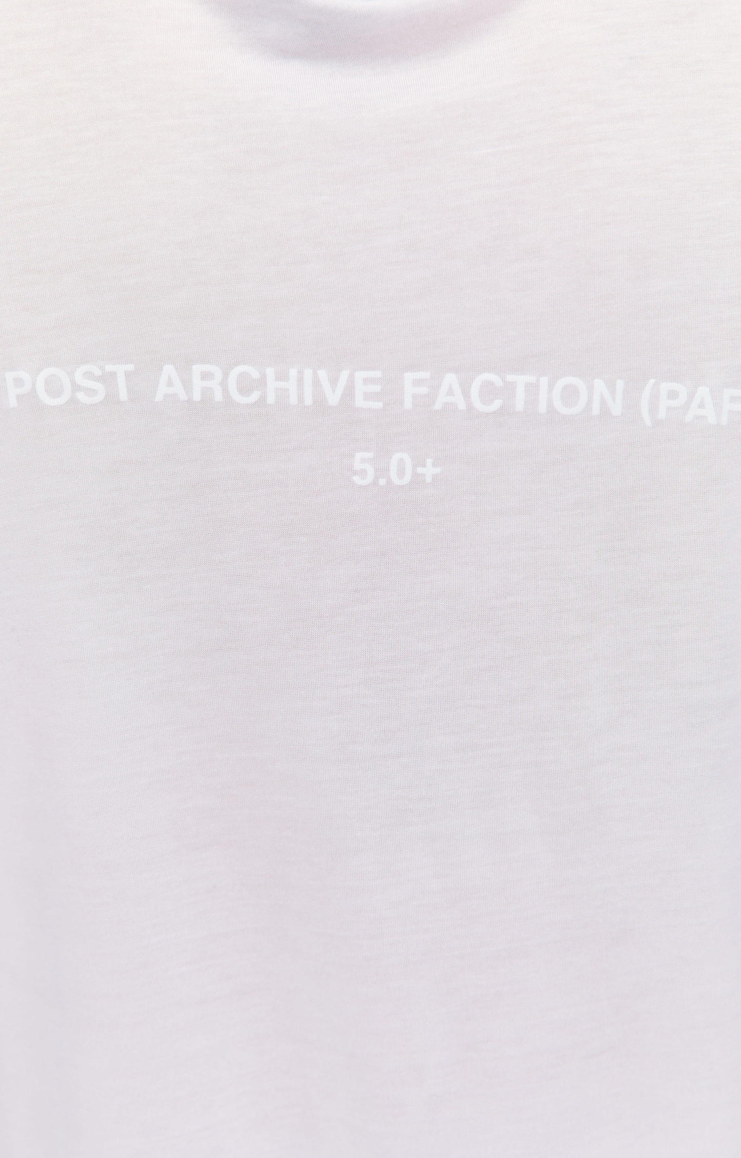 Post Archive Faction White 5.0+ t-shirt with logo