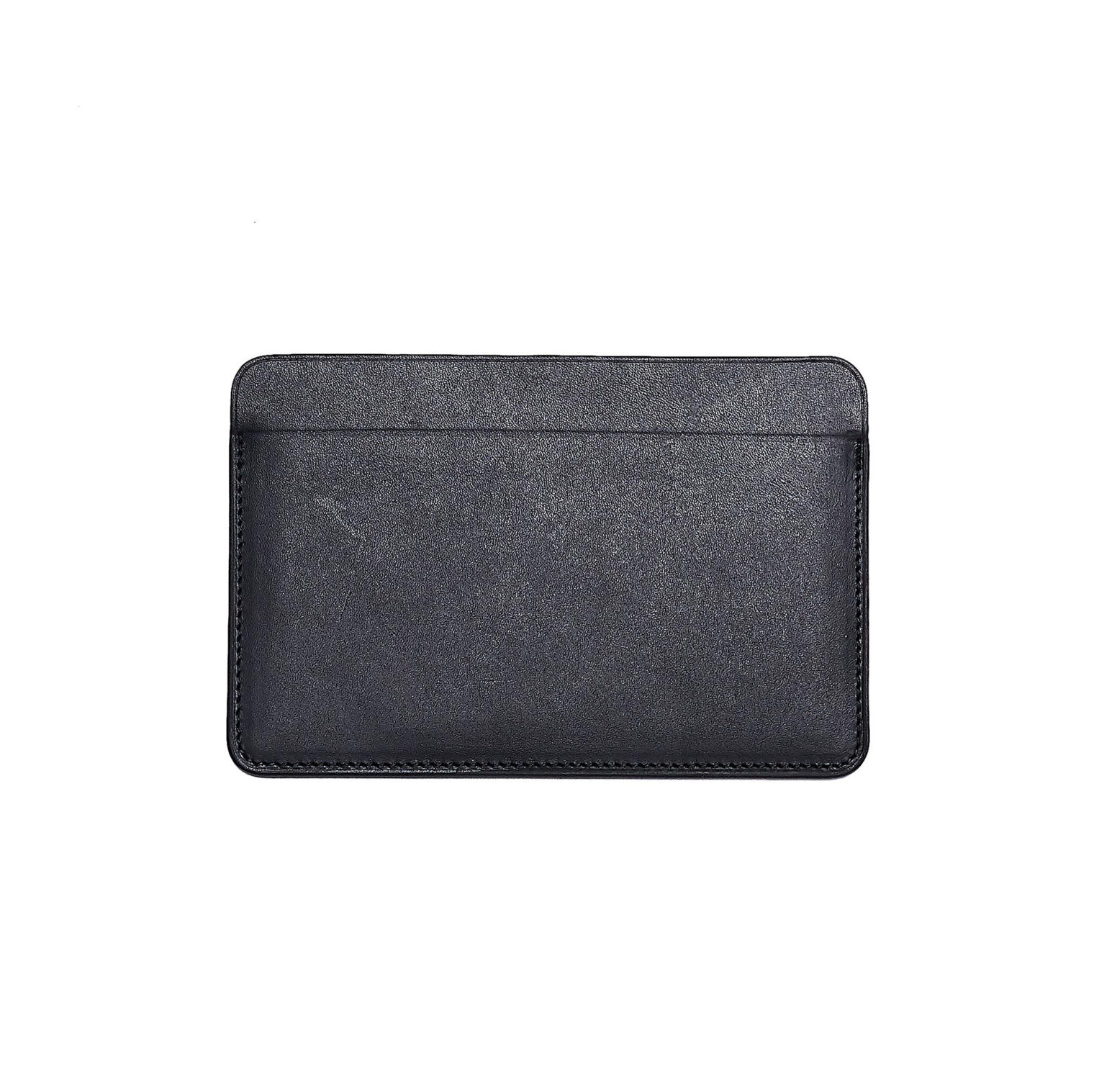 Isaac Reina Black Leather Passport & Card Holder