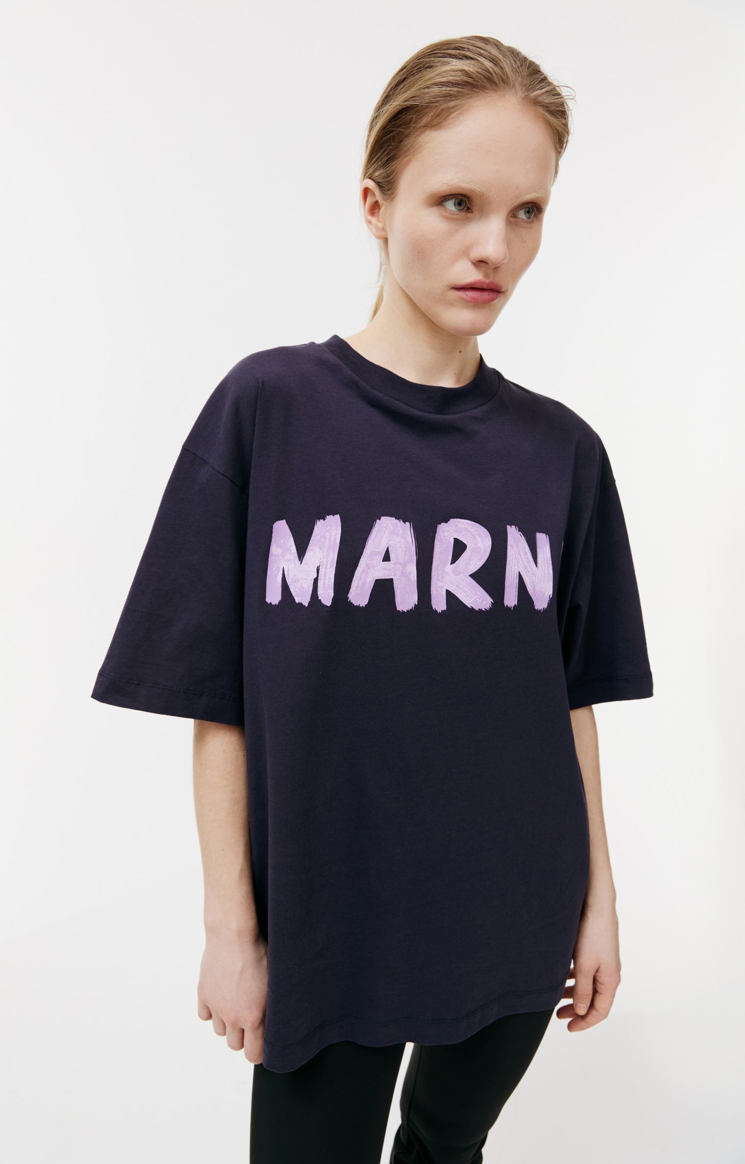 Marni Navy printed t-shirt