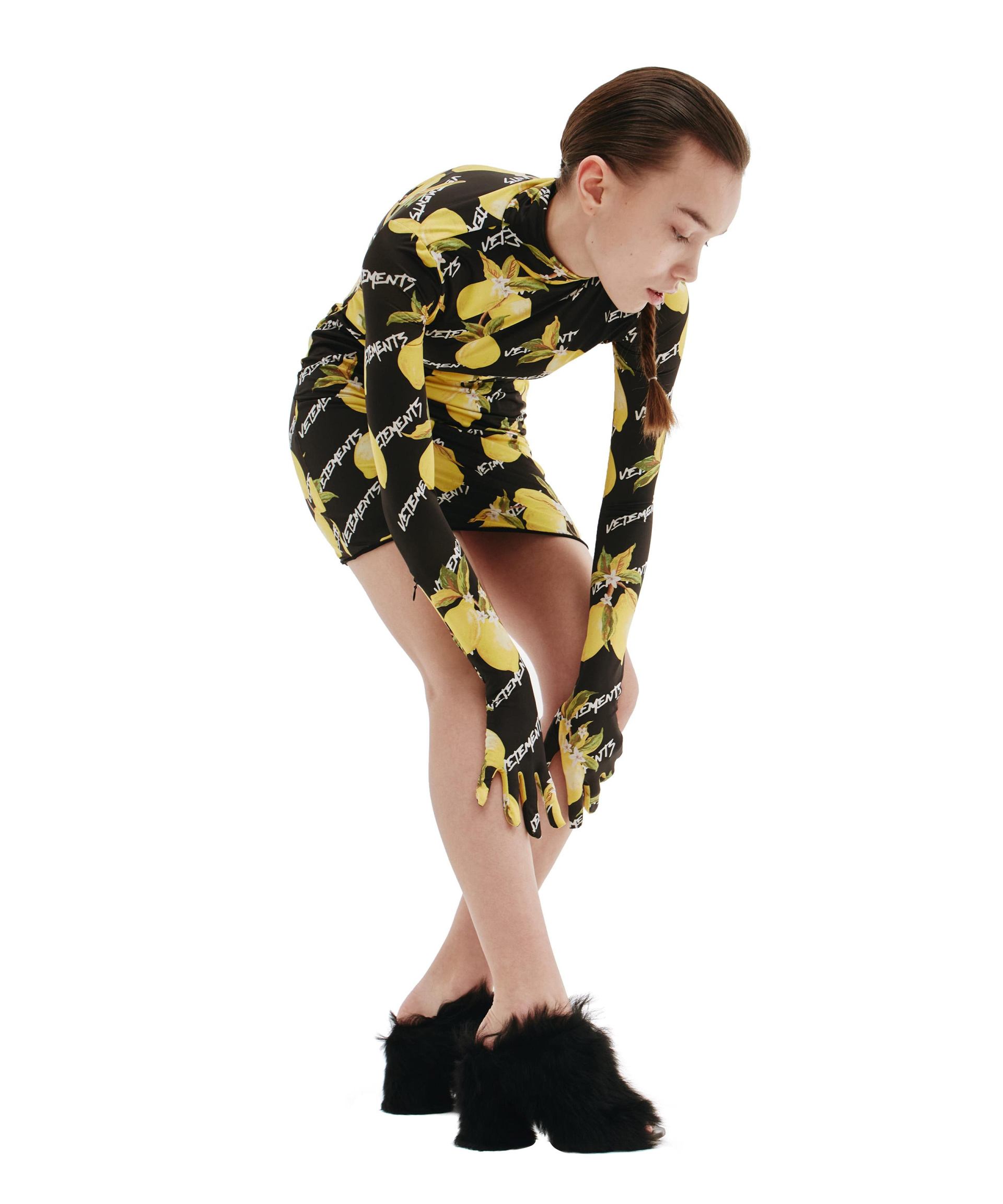 VETEMENTS Lemon-print Gloves Dress