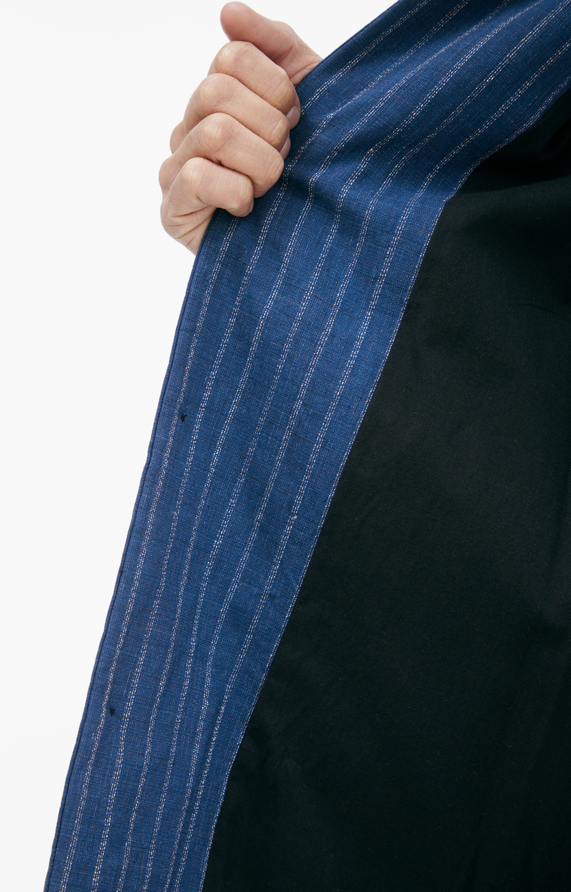 visvim Navy blue plaid shirt