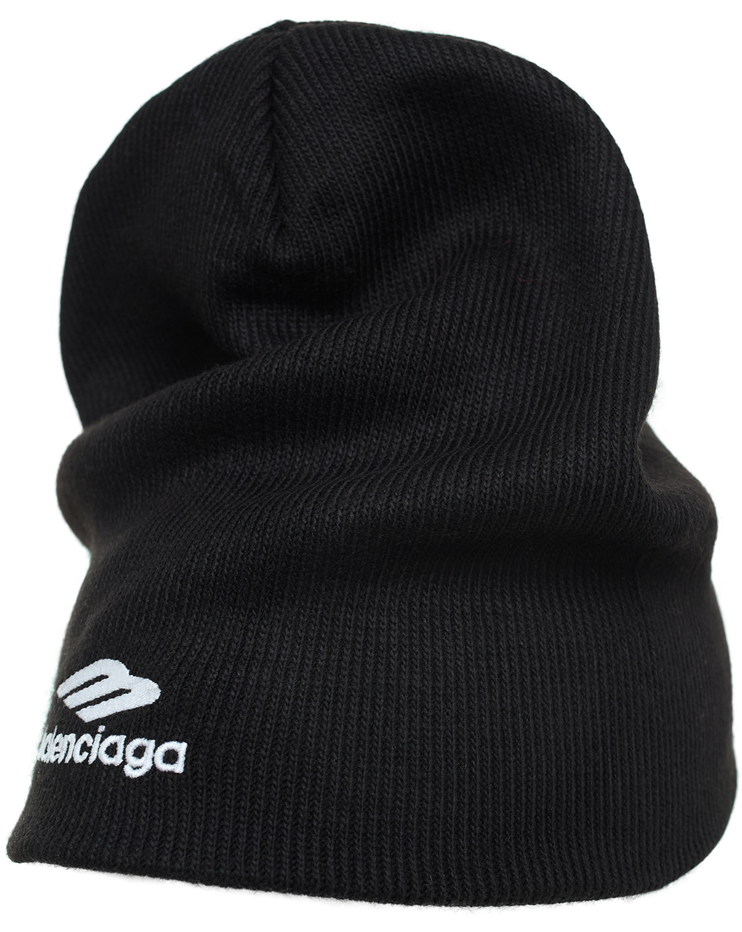 Balenciaga Black beanie with logo