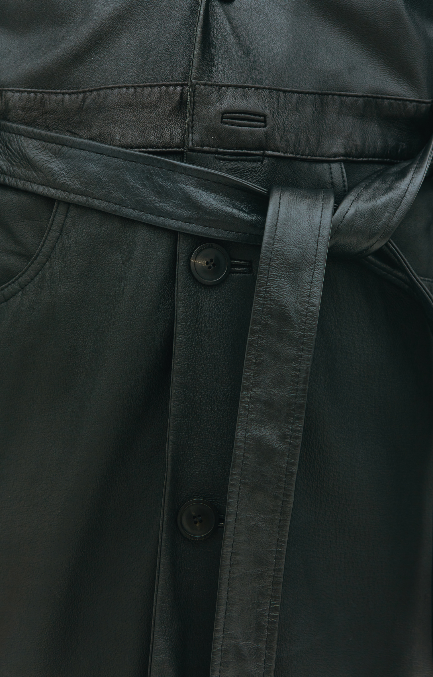 Balenciaga Long leather coat