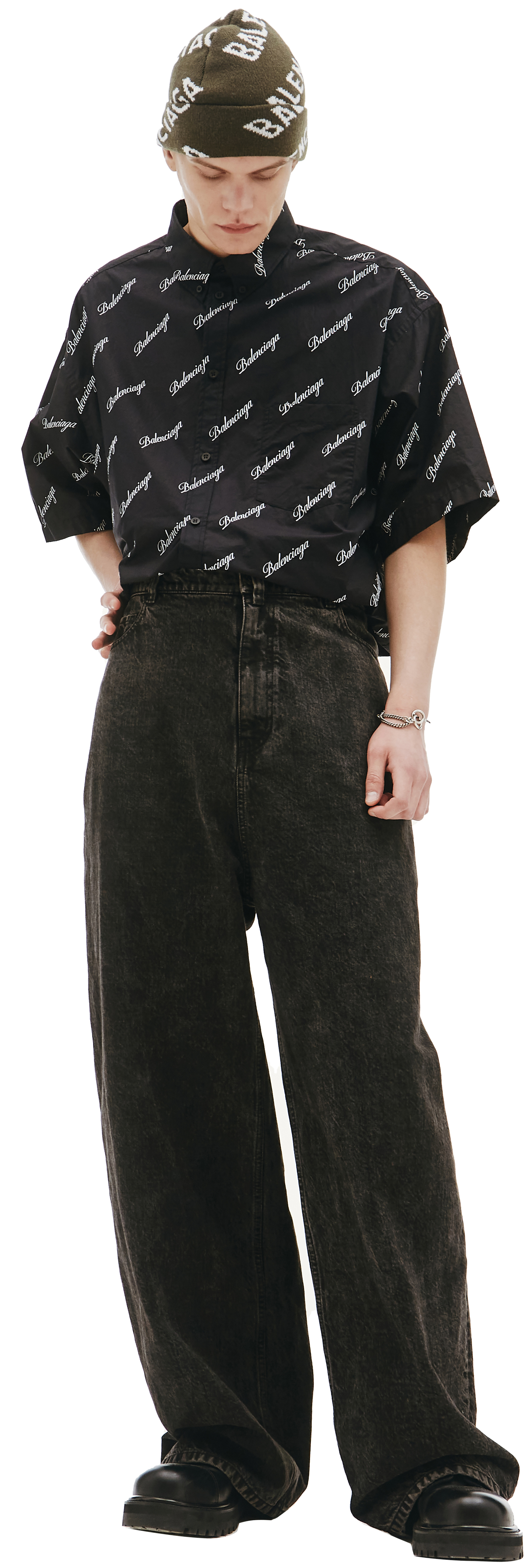 Balenciaga Black Wide Jeans