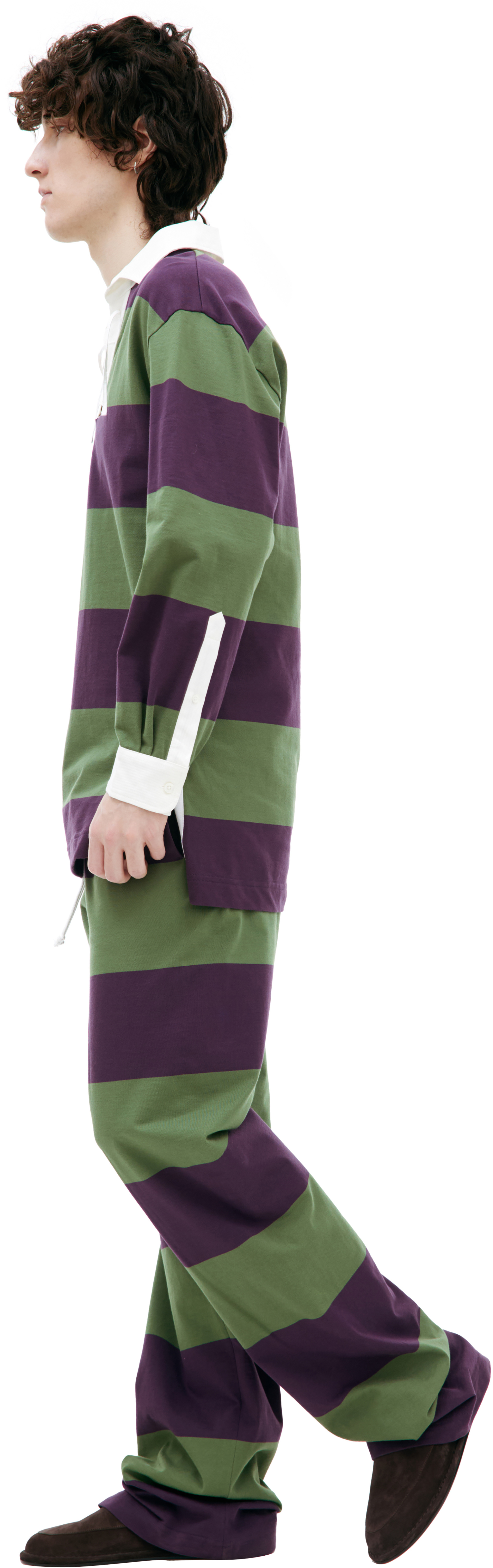 Dries Van Noten Striped cotton polo