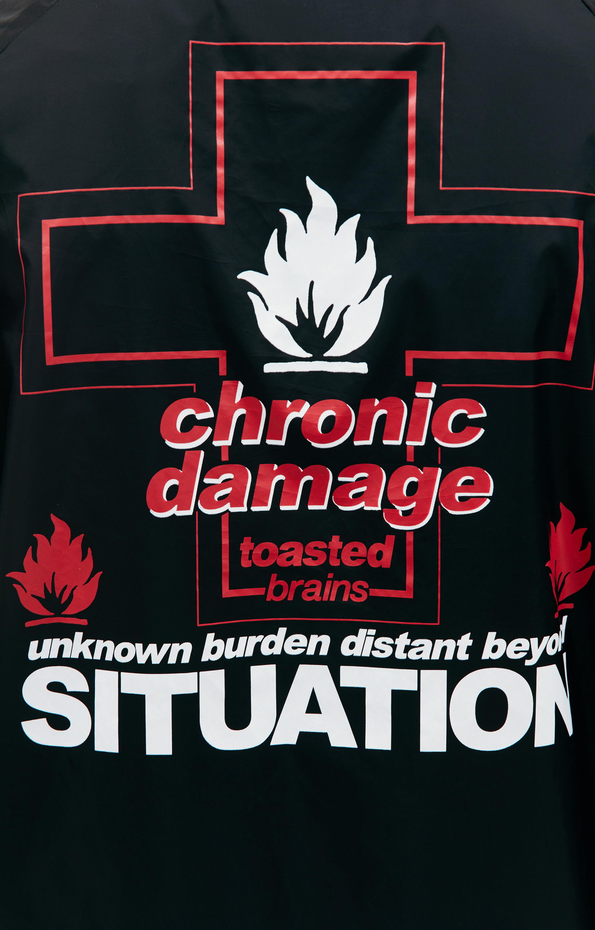 Saint Michael Nylon printed hoodie