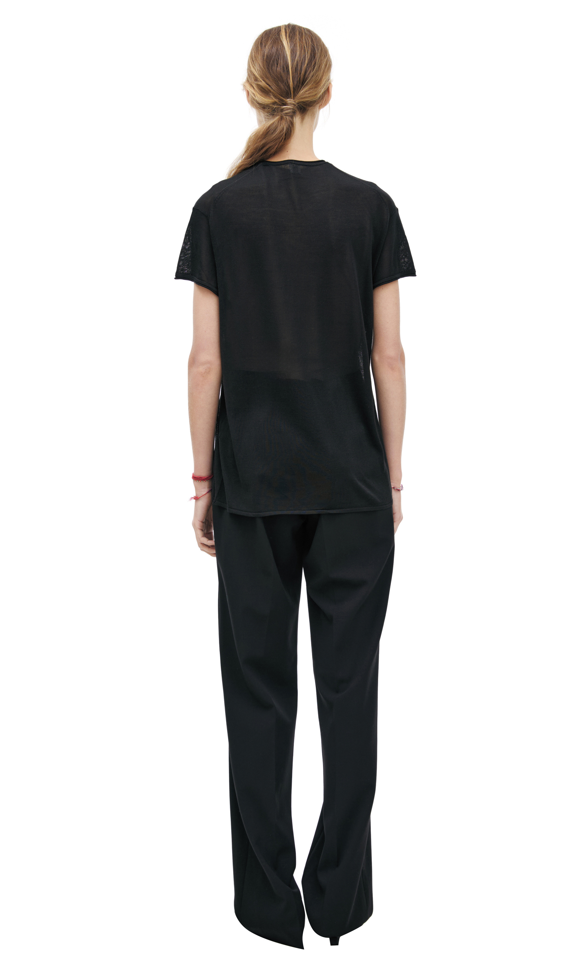 TOTEME Black silk T-shirt