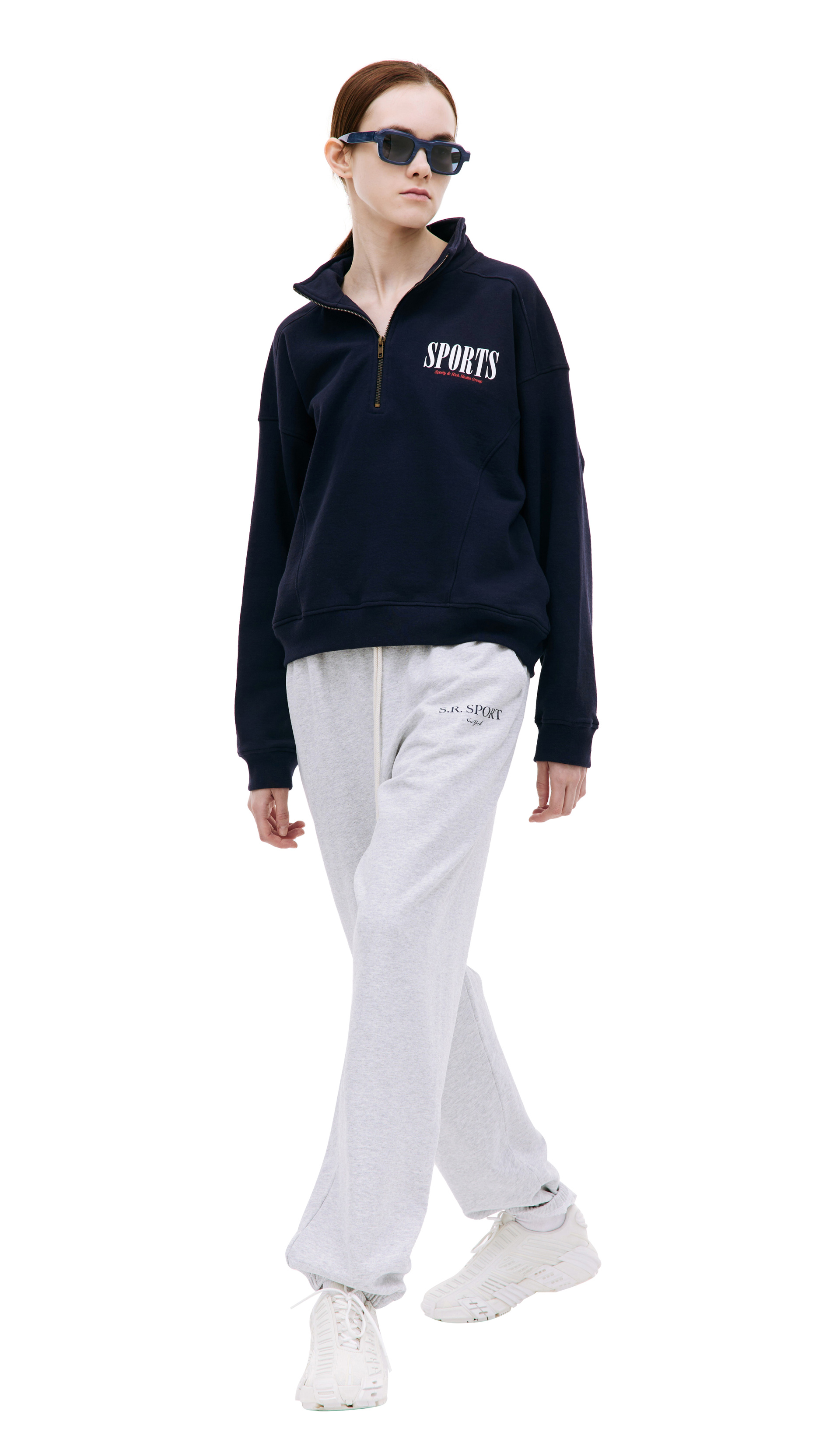 SPORTY & RICH Zip up sweatshirt