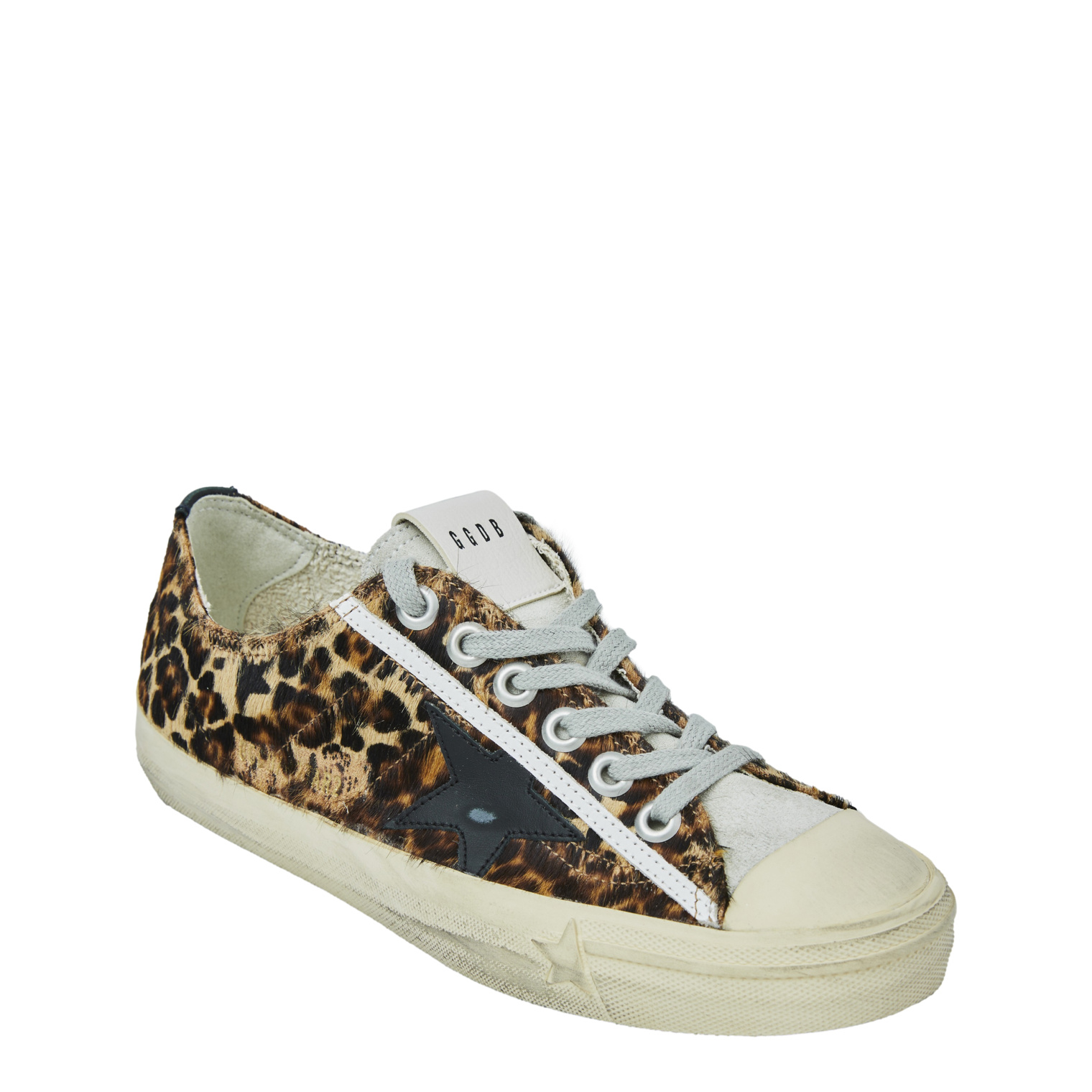 Golden Goose V-Star leopard sneakers