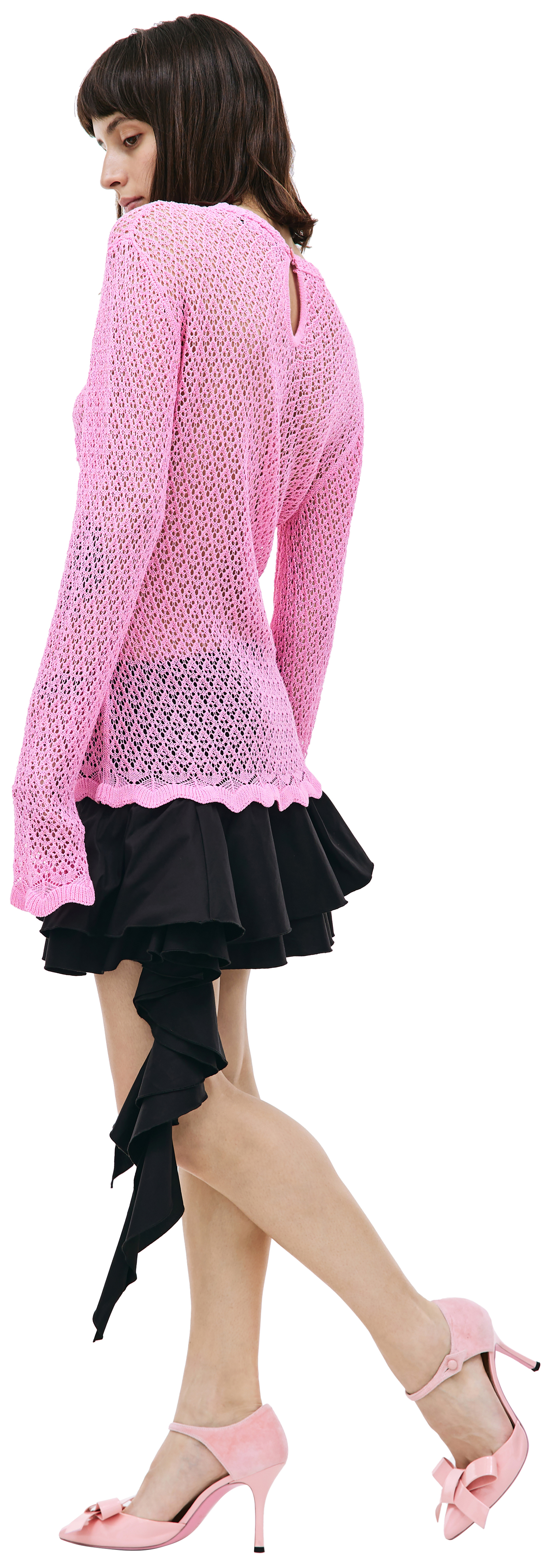 Blumarine Pink Scalloped Sweater