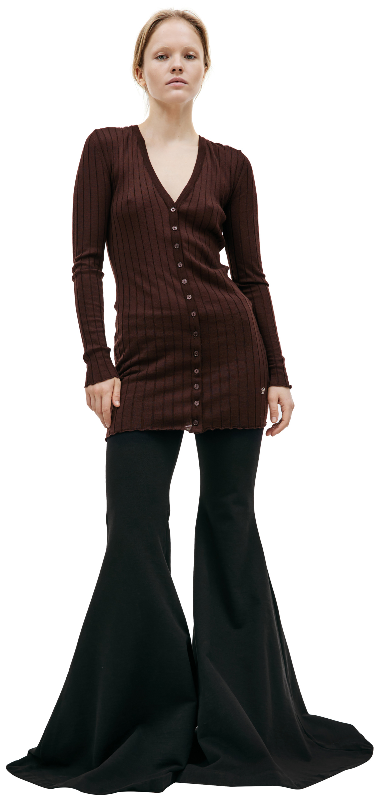 Blumarine Brown wool cardigan