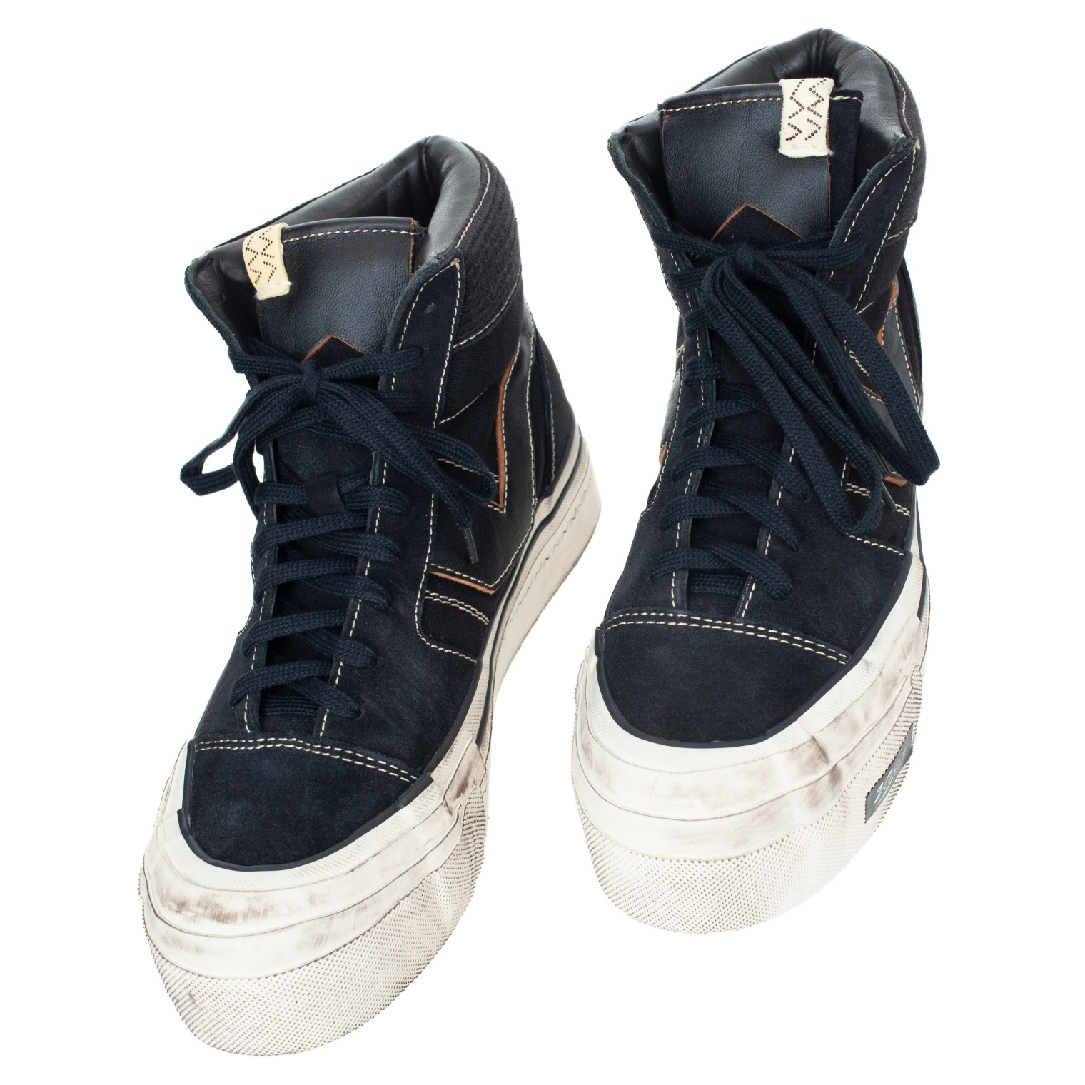 Buy visvim men black zephyr high-top sneakers for $1,250 online on