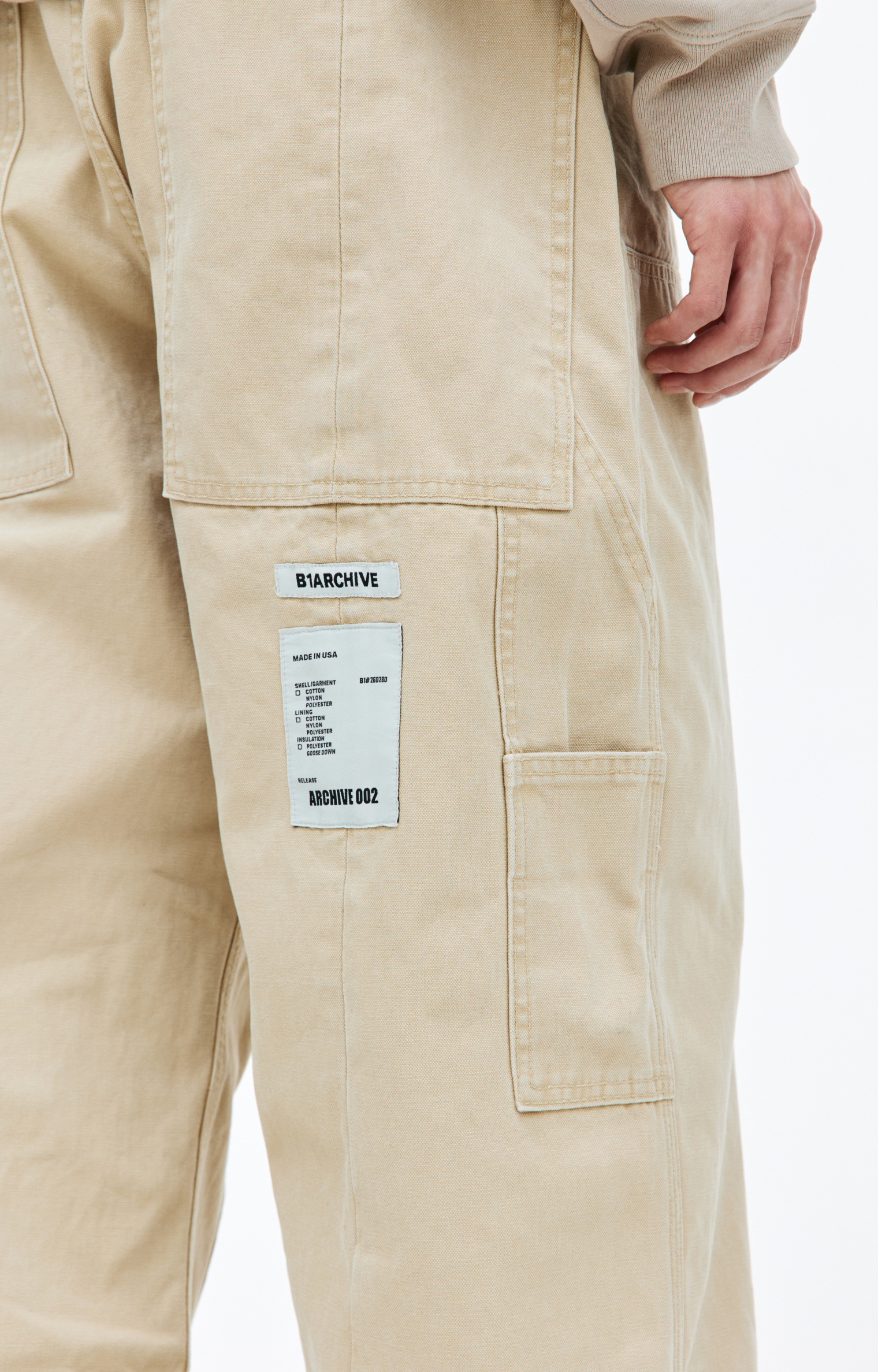 B1ARCHIVE Beige cotton trousers
