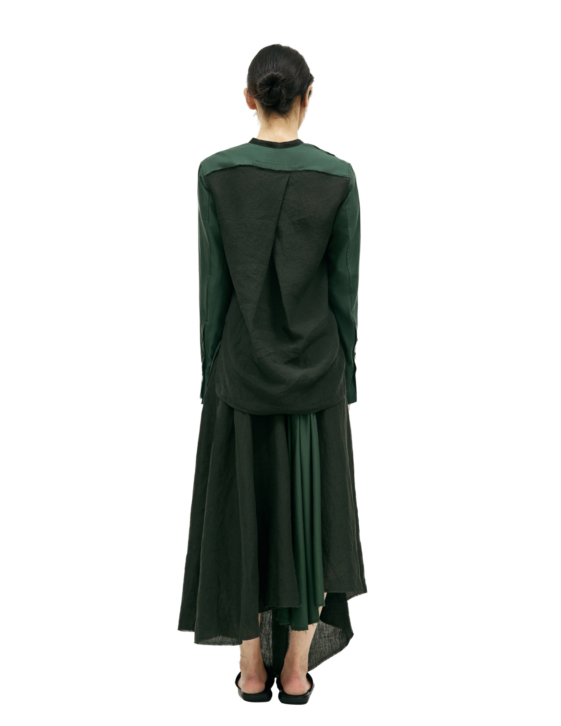 Ziggy Chen Green linen shirt