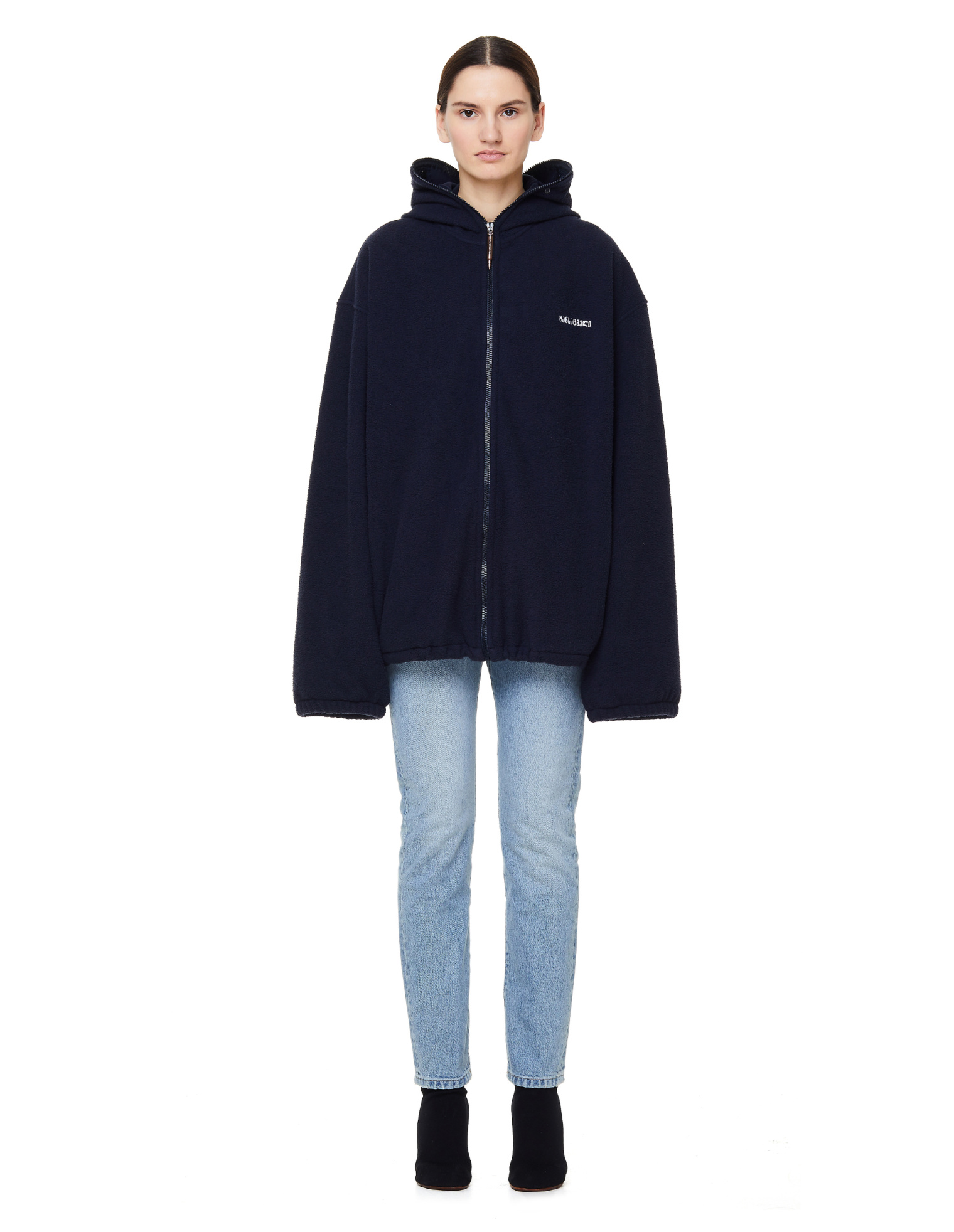 VETEMENTS Худи из флиса с капюшоном-балаклавой