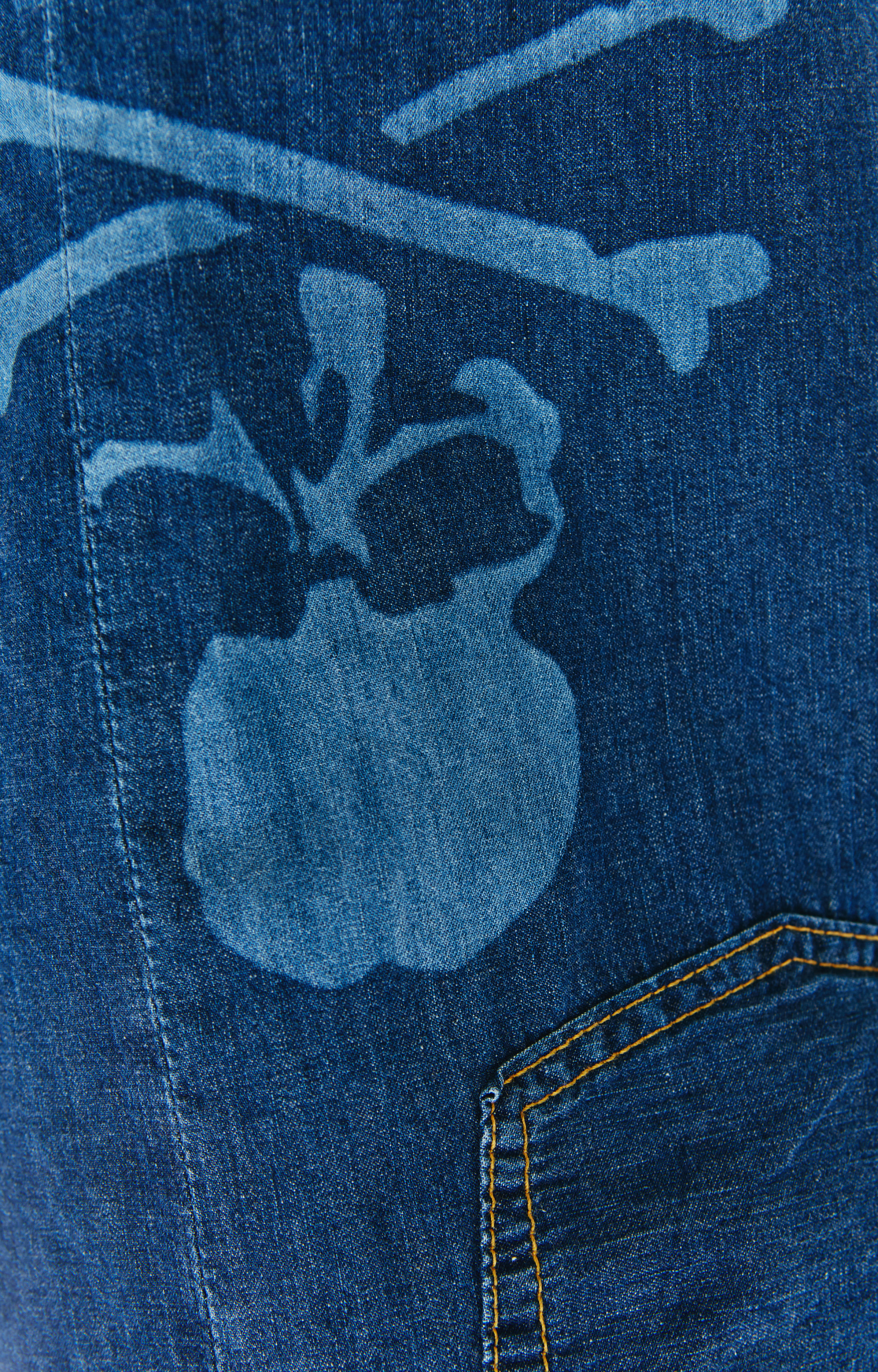 Mastermind WORLD Logo print denim shorts