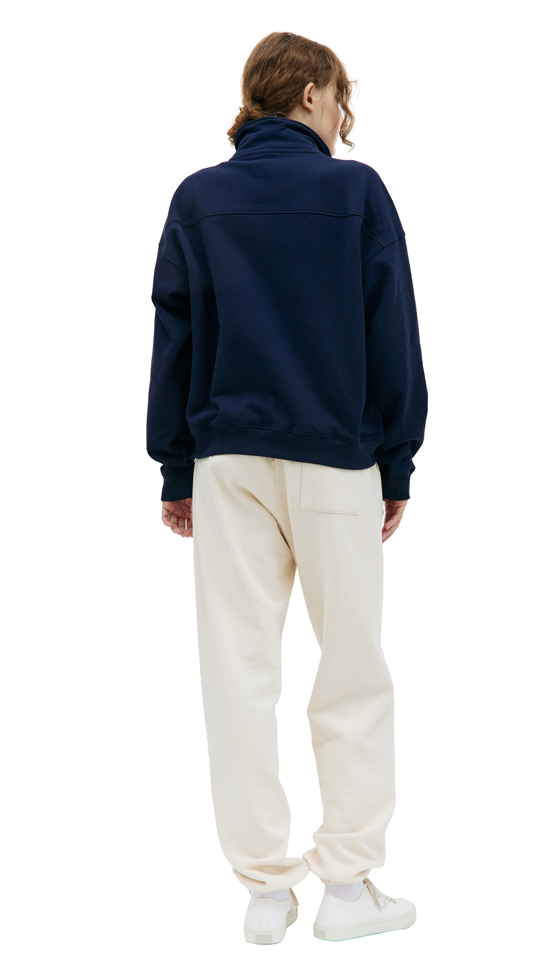 SPORTY & RICH Cotton zip up sweatshirt