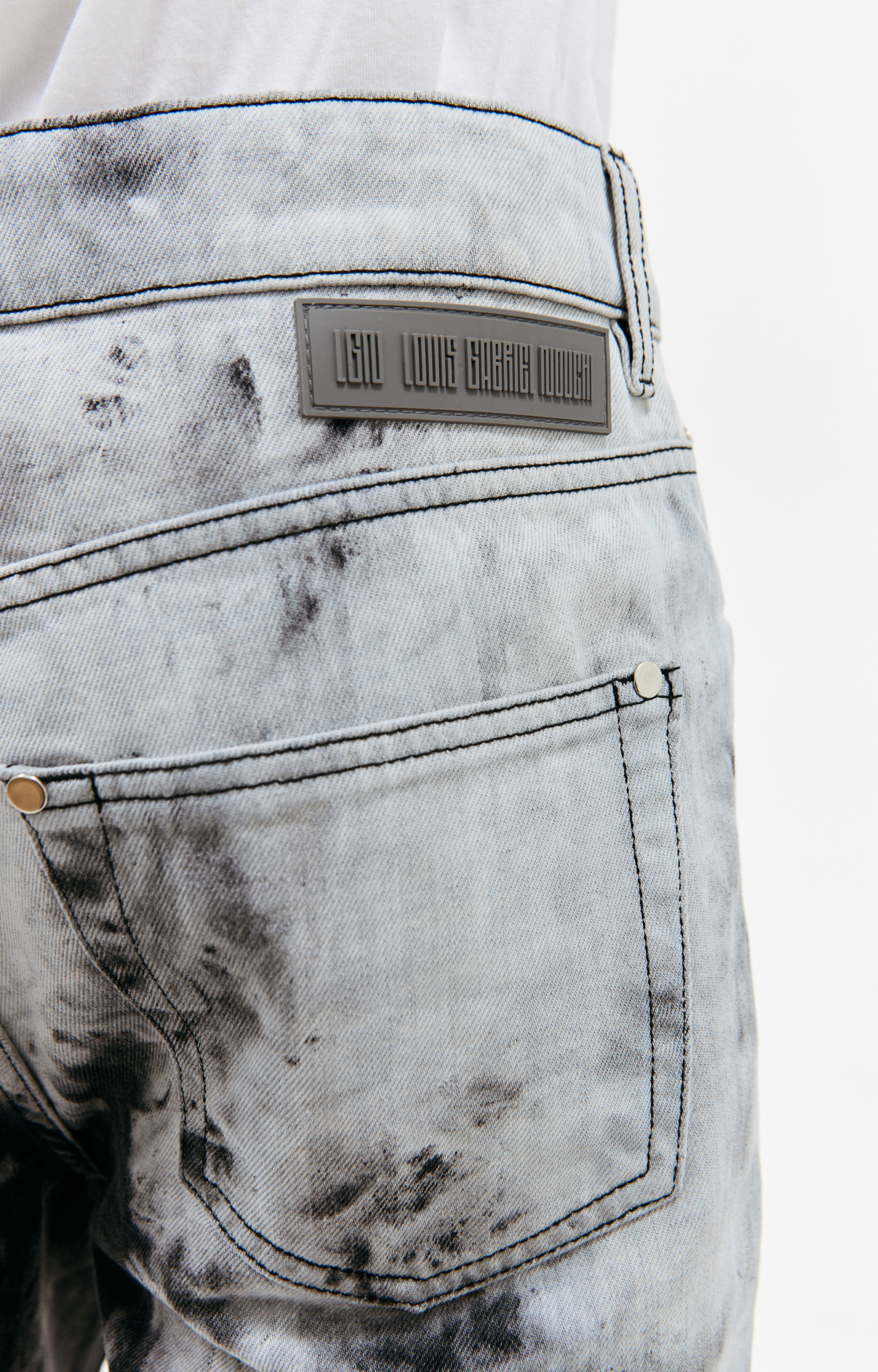 LOUIS GABRIEL NOUCHI Washed tie-dye jeans