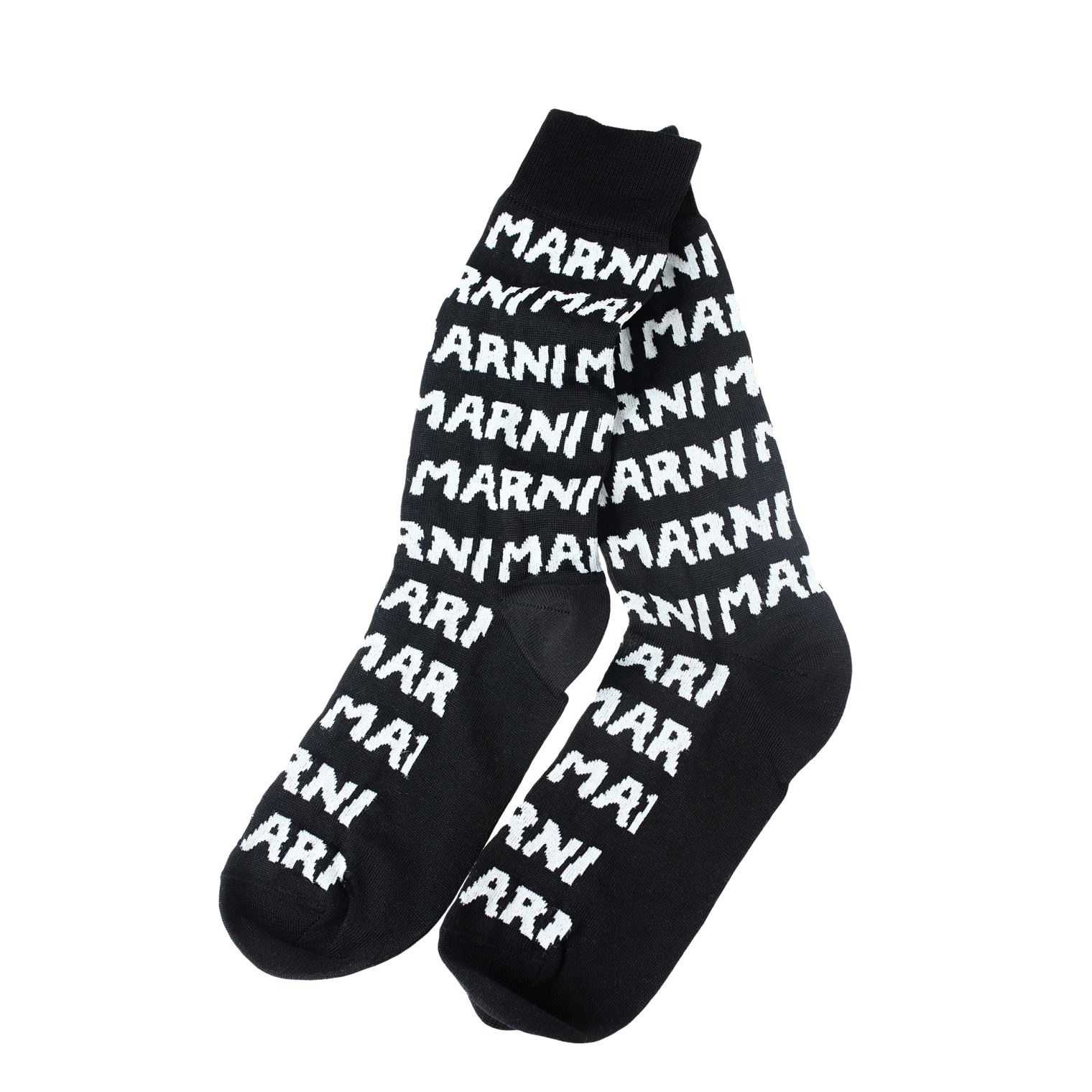 Marni Black logo socks