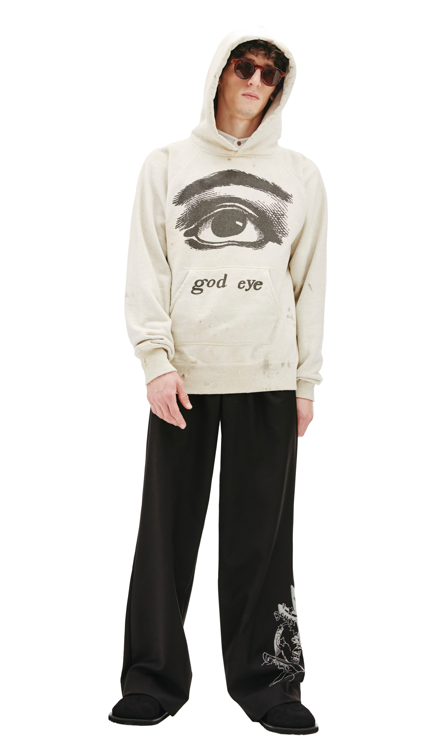 Saint Michael God Eye Printed Hoodie