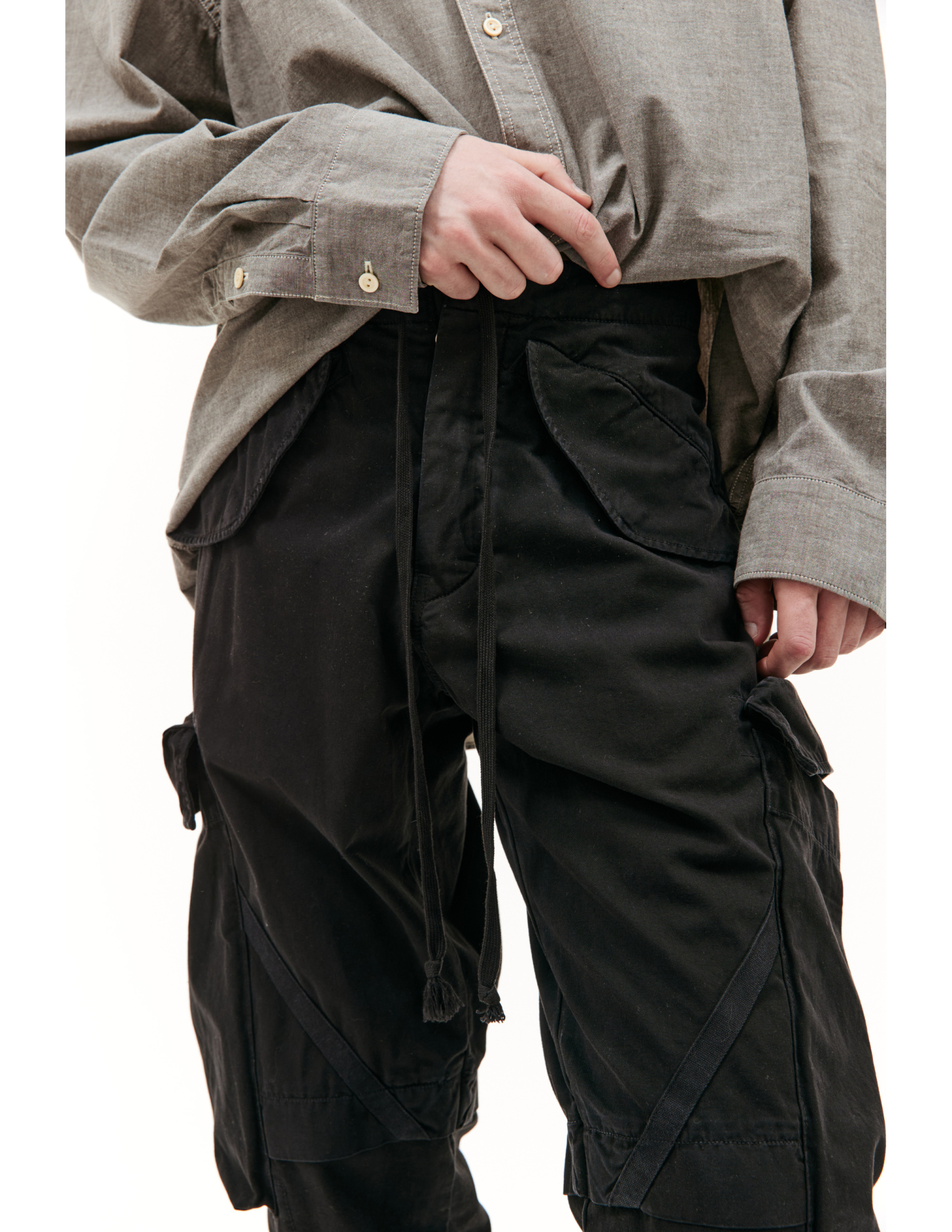 Greg Lauren Черные брюки карго