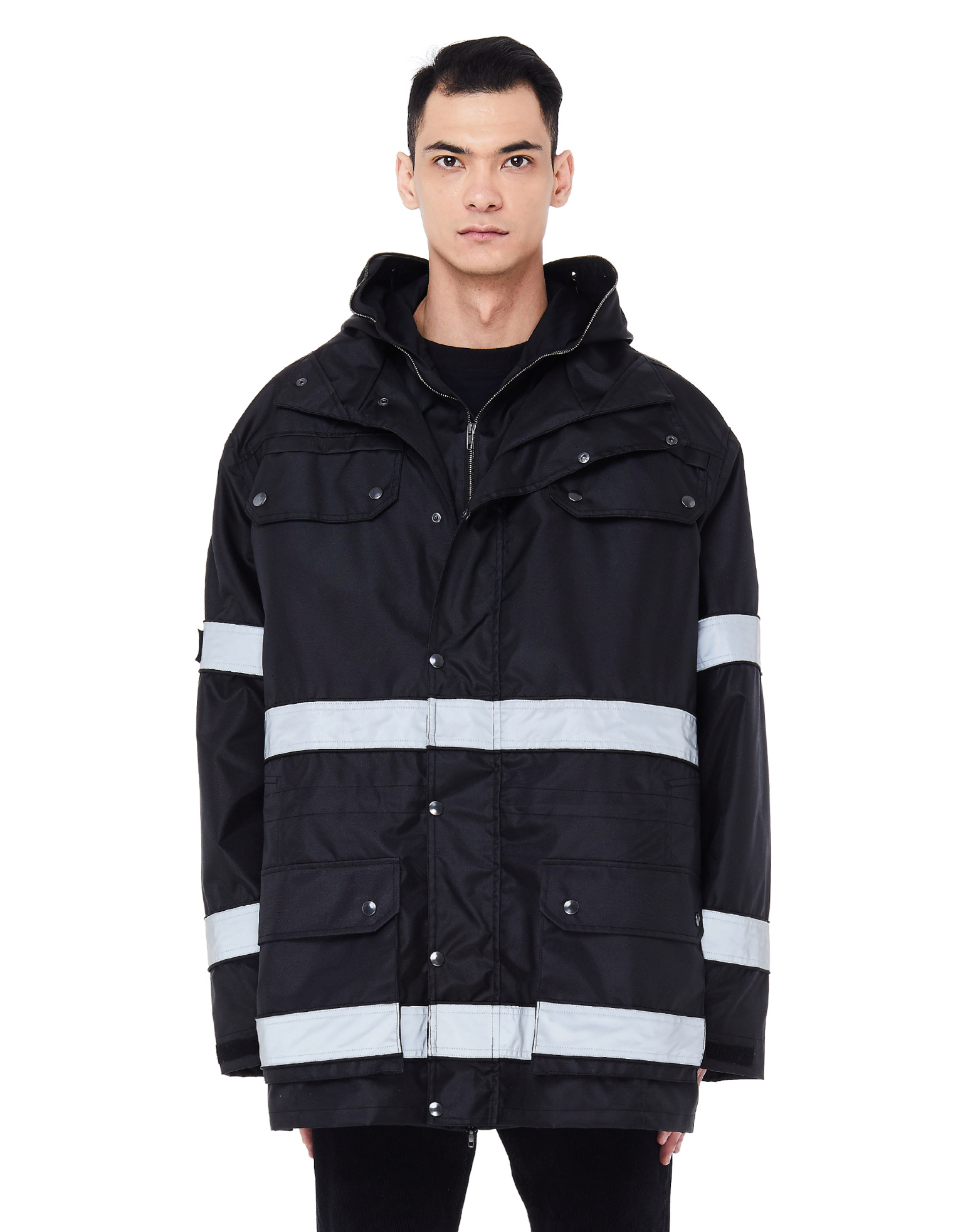 VETEMENTS Black Mask Hood Parka