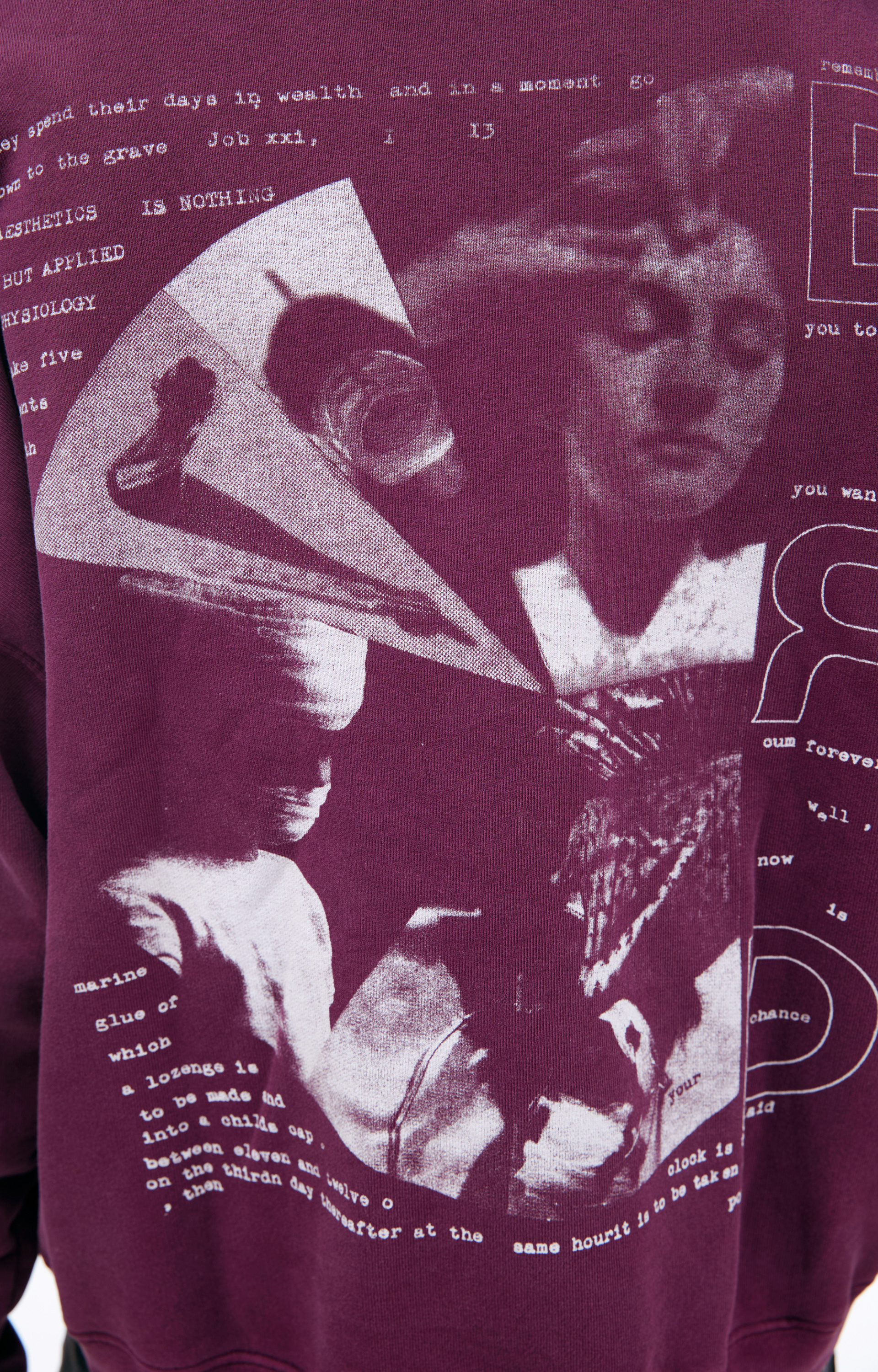 Enfants Riches Déprimés Burgundy hoodie with print