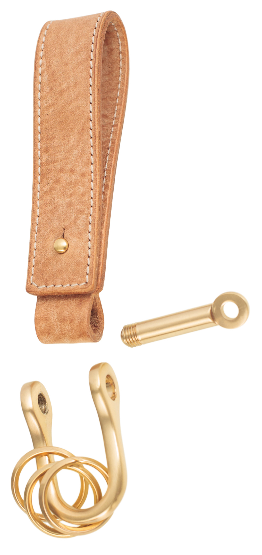 Hender Scheme Beige Leather Keyring