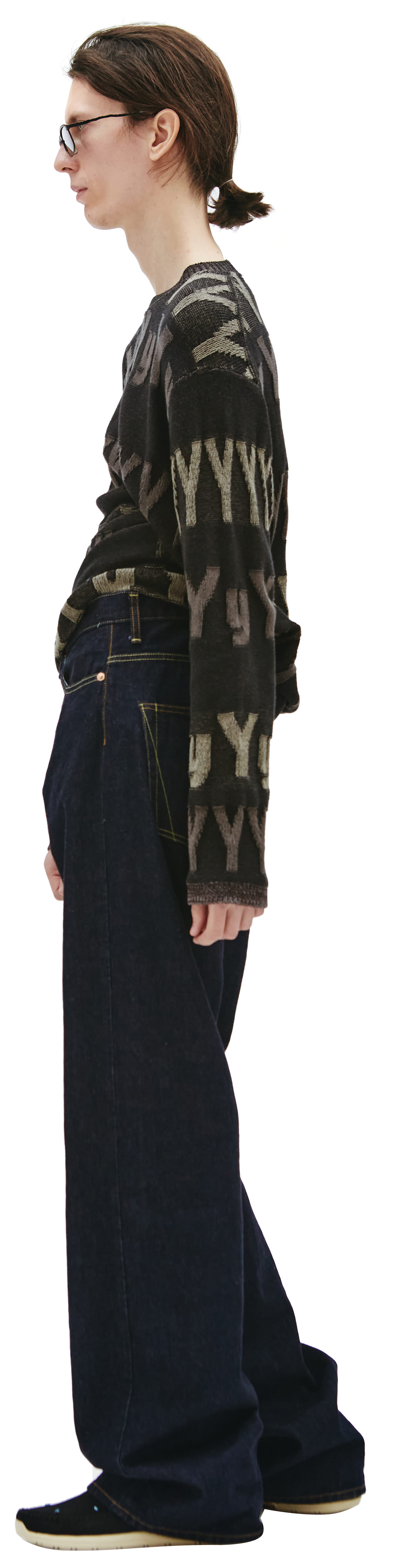 Yohji Yamamoto Прямые джинсы синего цвета