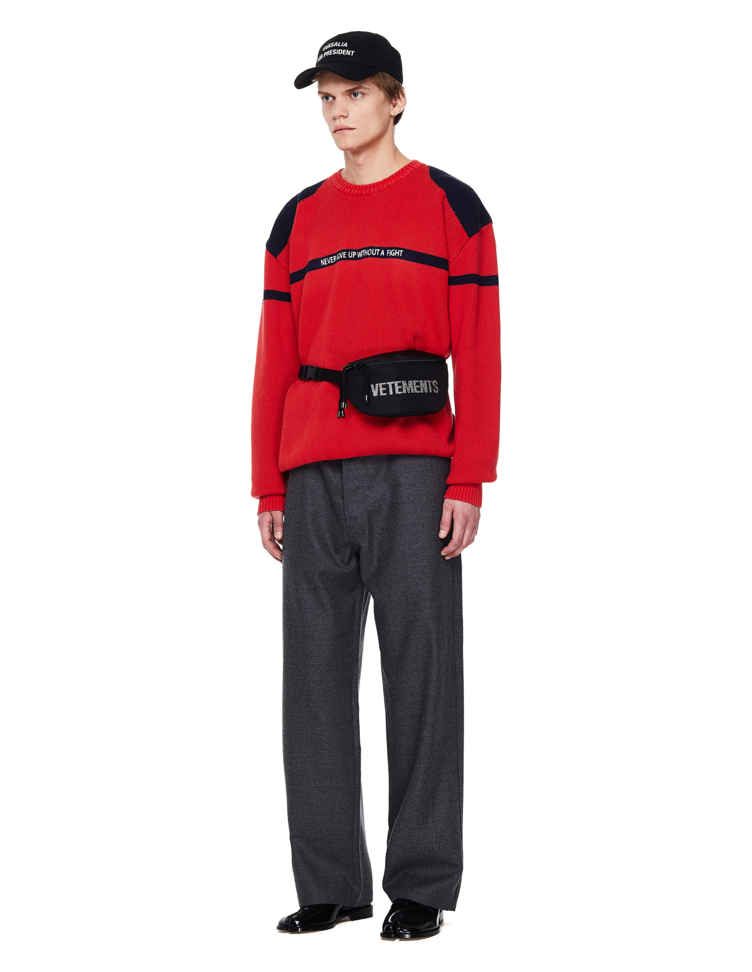 VETEMENTS Red Cotton & Cashmere Sweater
