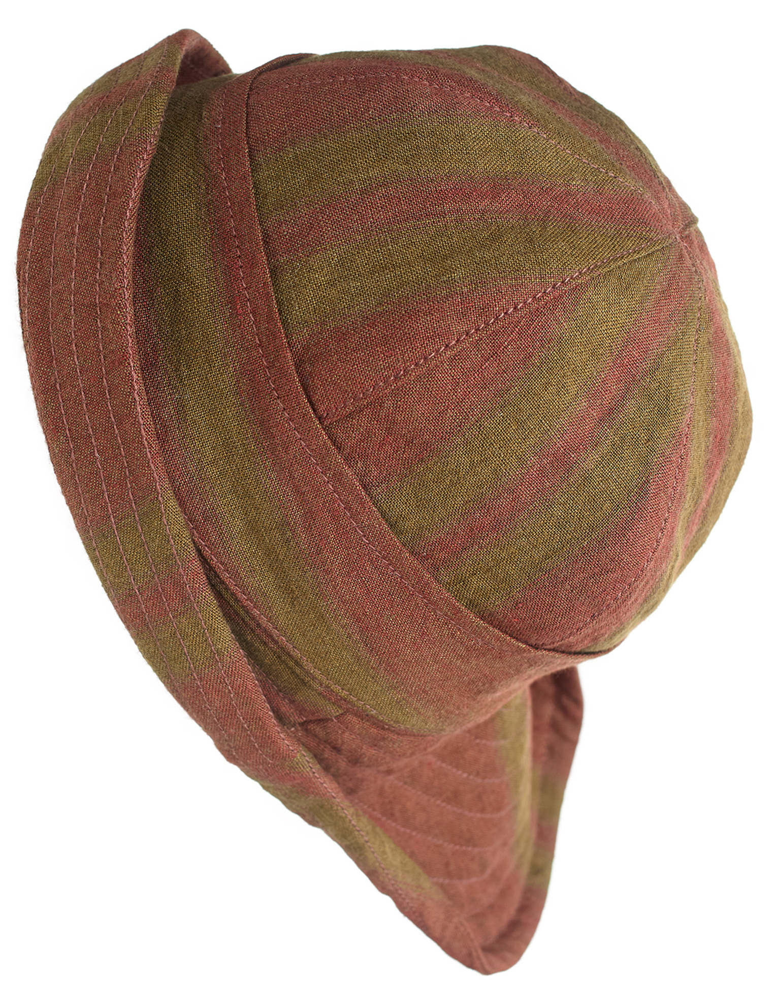 Ziggy Chen Red linen cap
