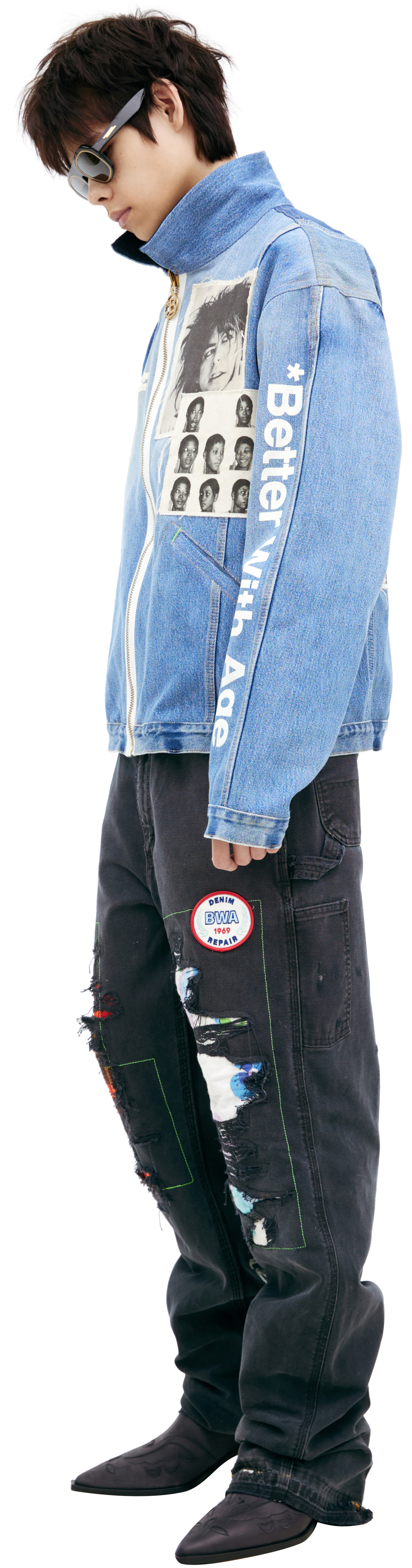 BETTER WITH AGE Blue patch jacket