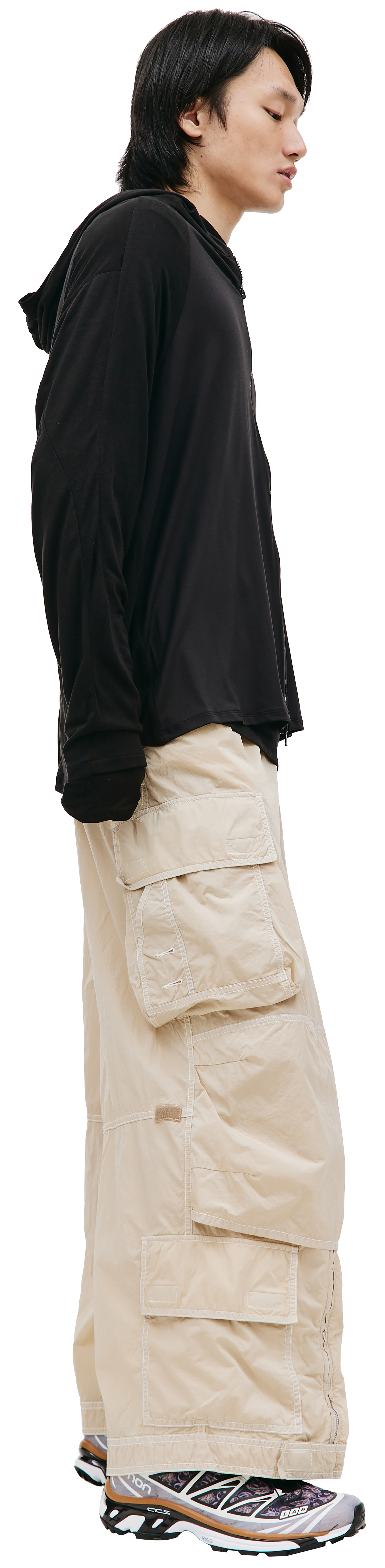 Post Archive Faction Black 5.0+ zipped hoodie