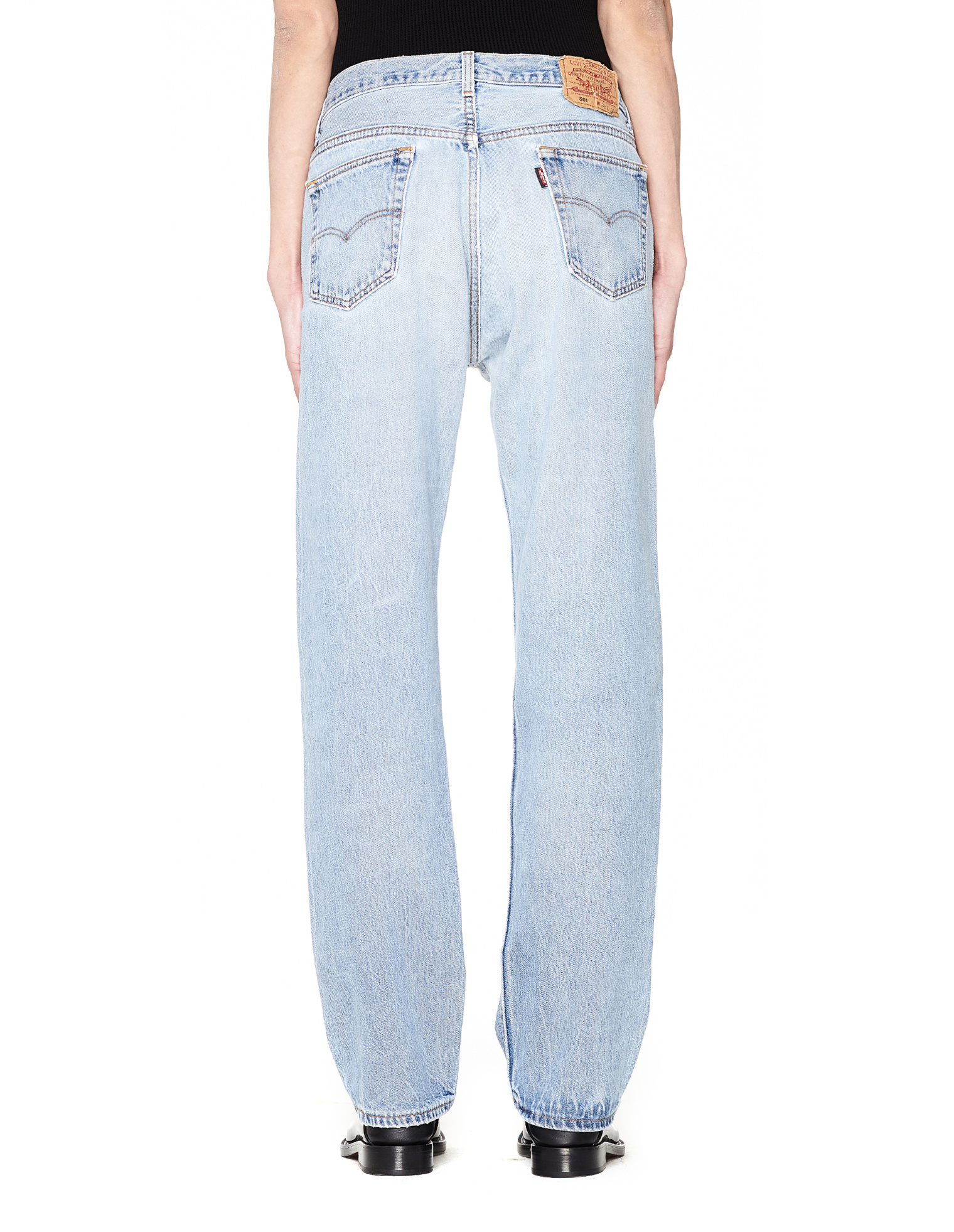 VETEMENTS Blue Logo Embroidered Jeans