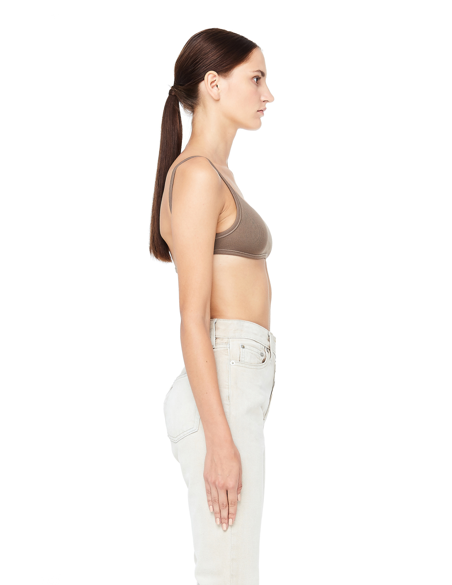 Yeezy Knit String Bra in Mink