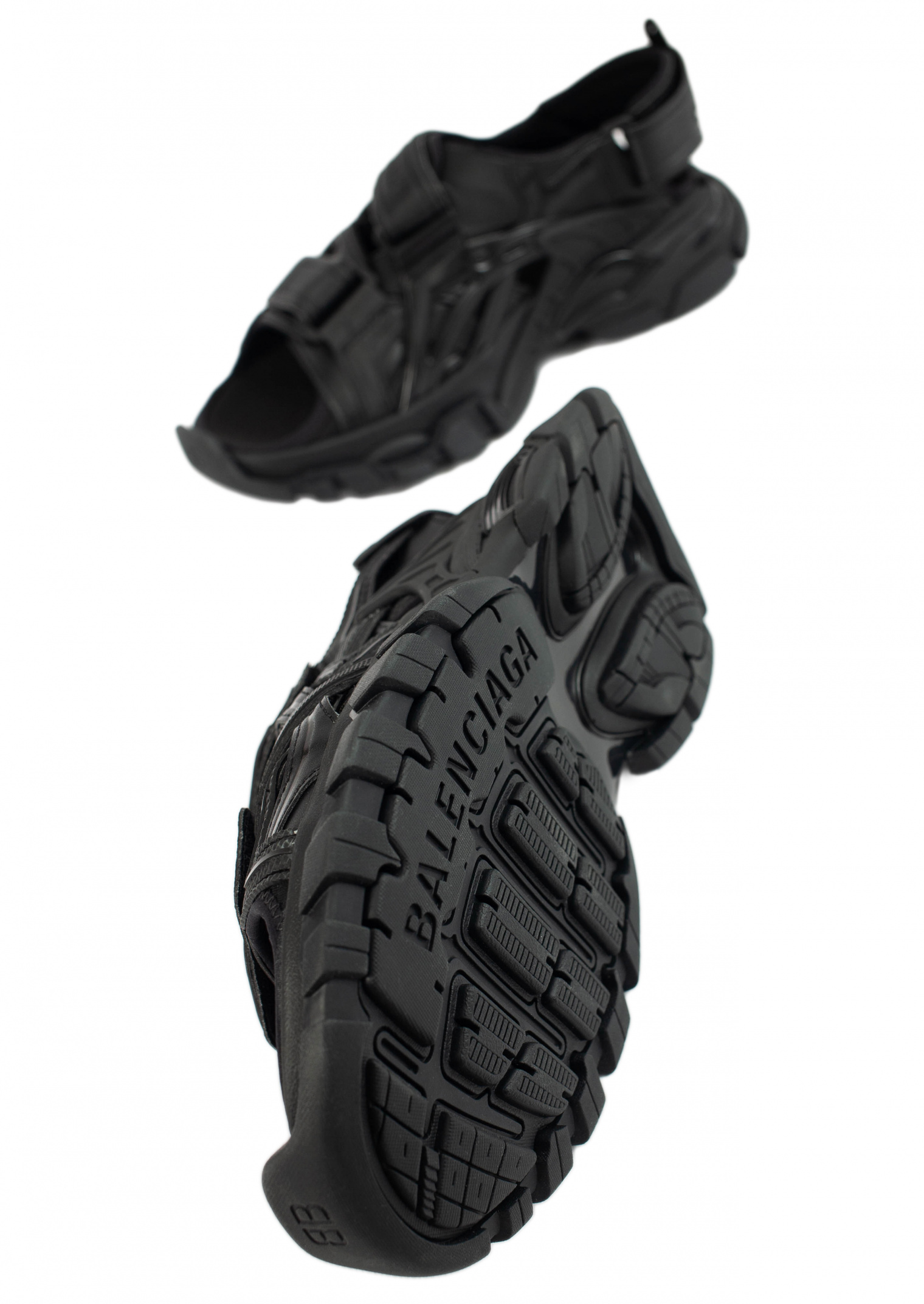 Balenciaga Track Black Sandals
