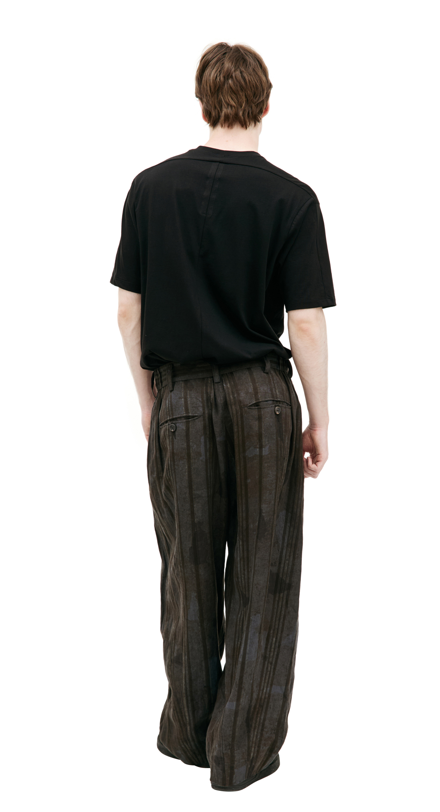 Ziggy Chen Striped pleats trousers