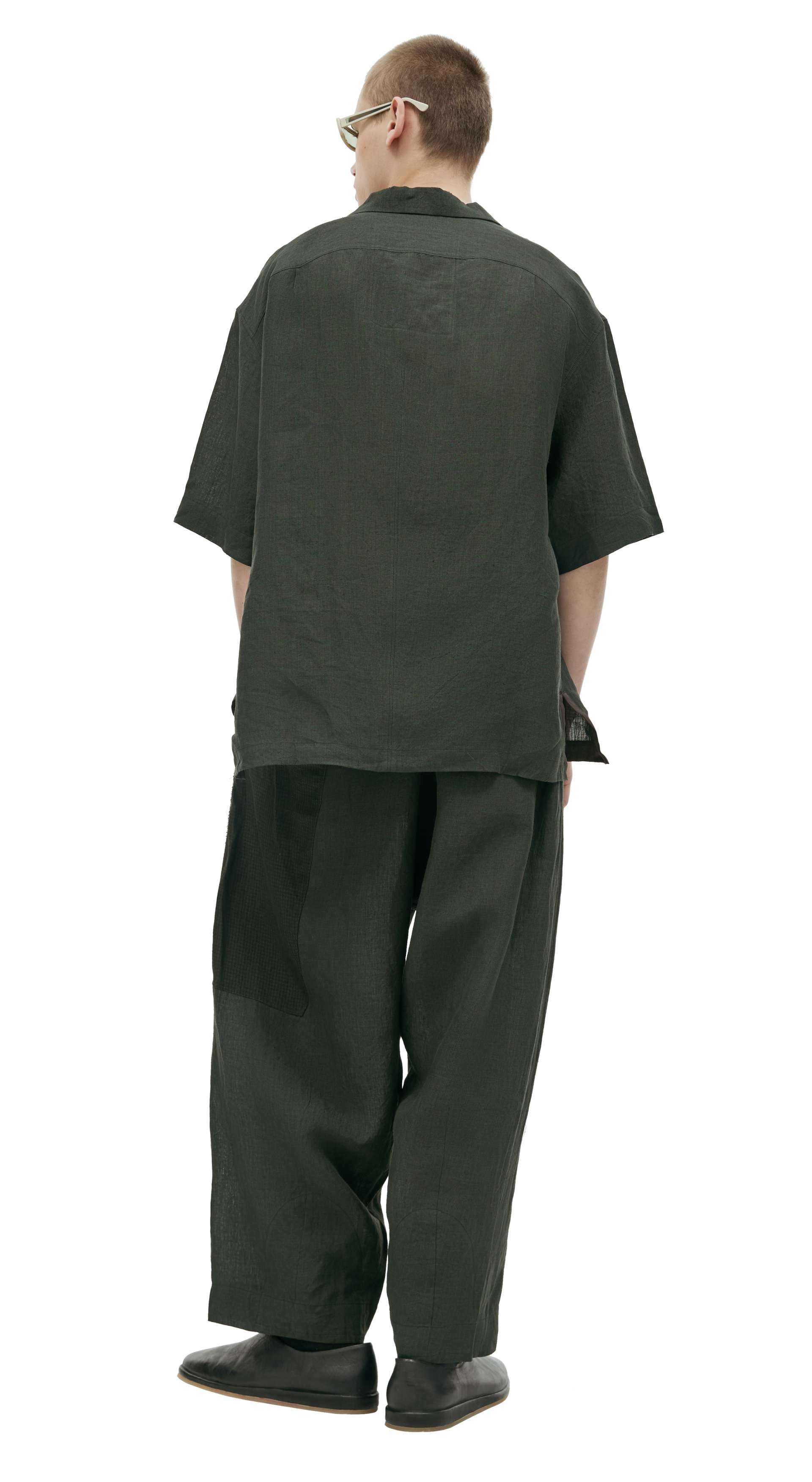 Ziggy Chen Green linen shirt