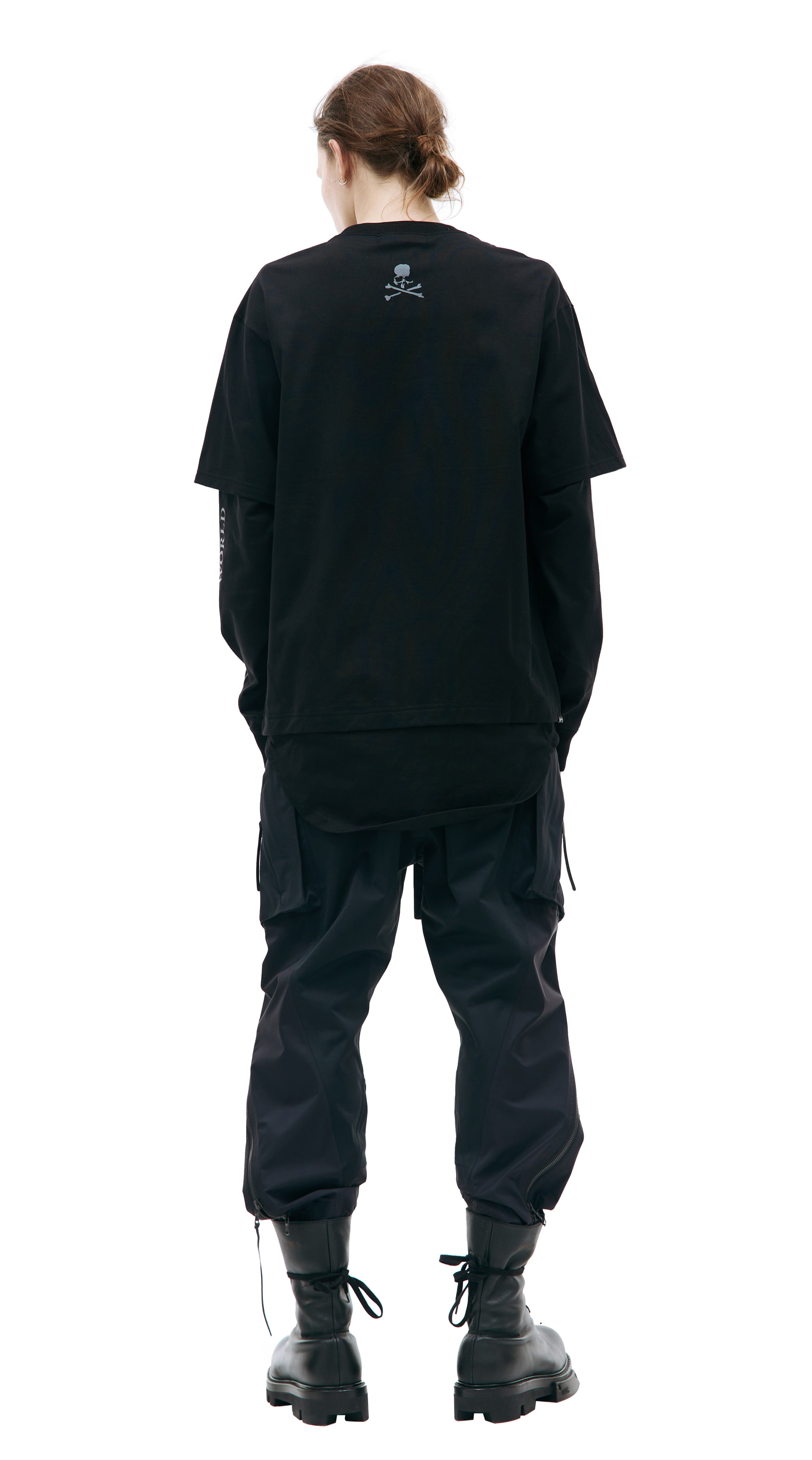 Mastermind WORLD Black layered longsleeve