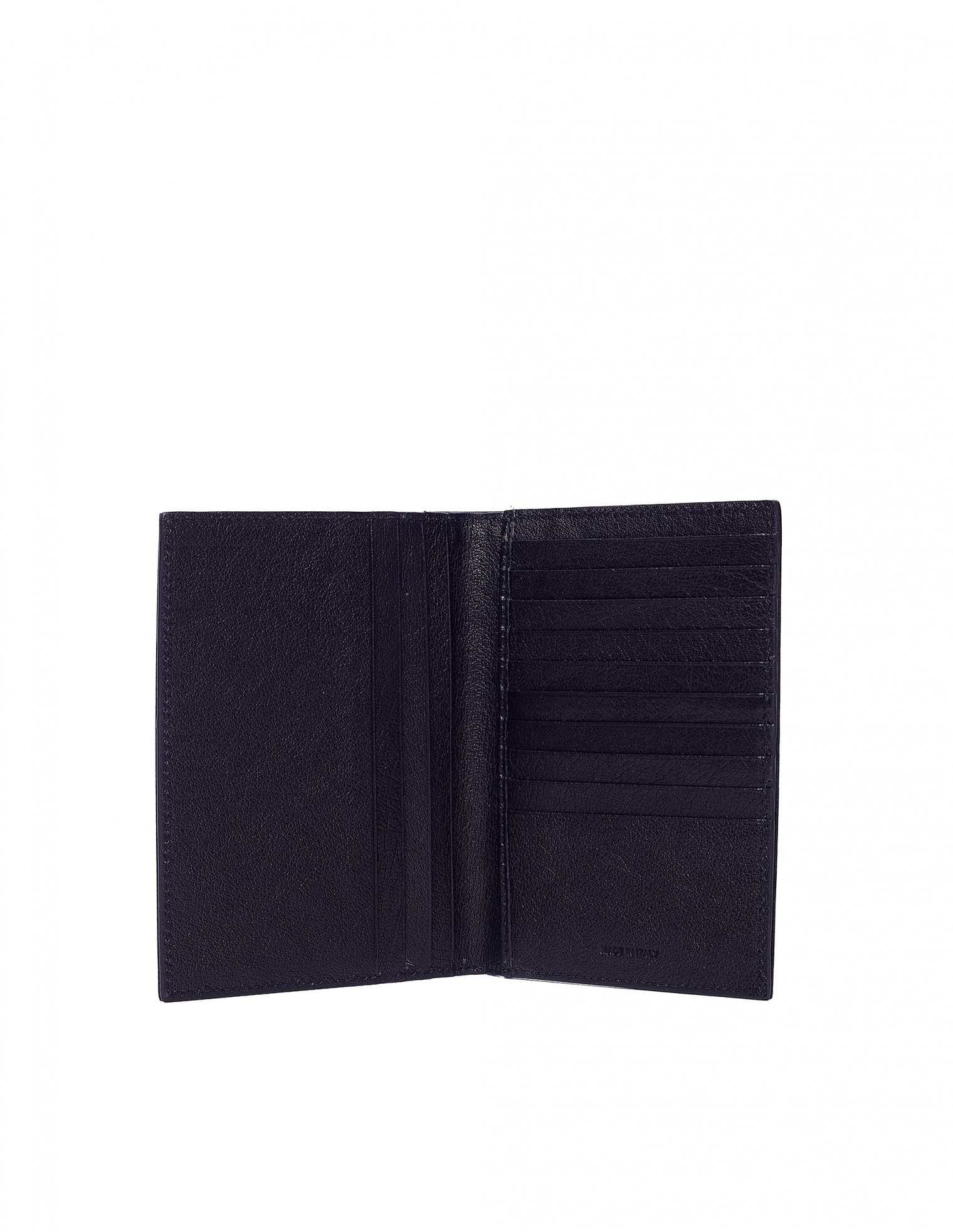 Ugo Cacciatori Black Leather Passport Wallet