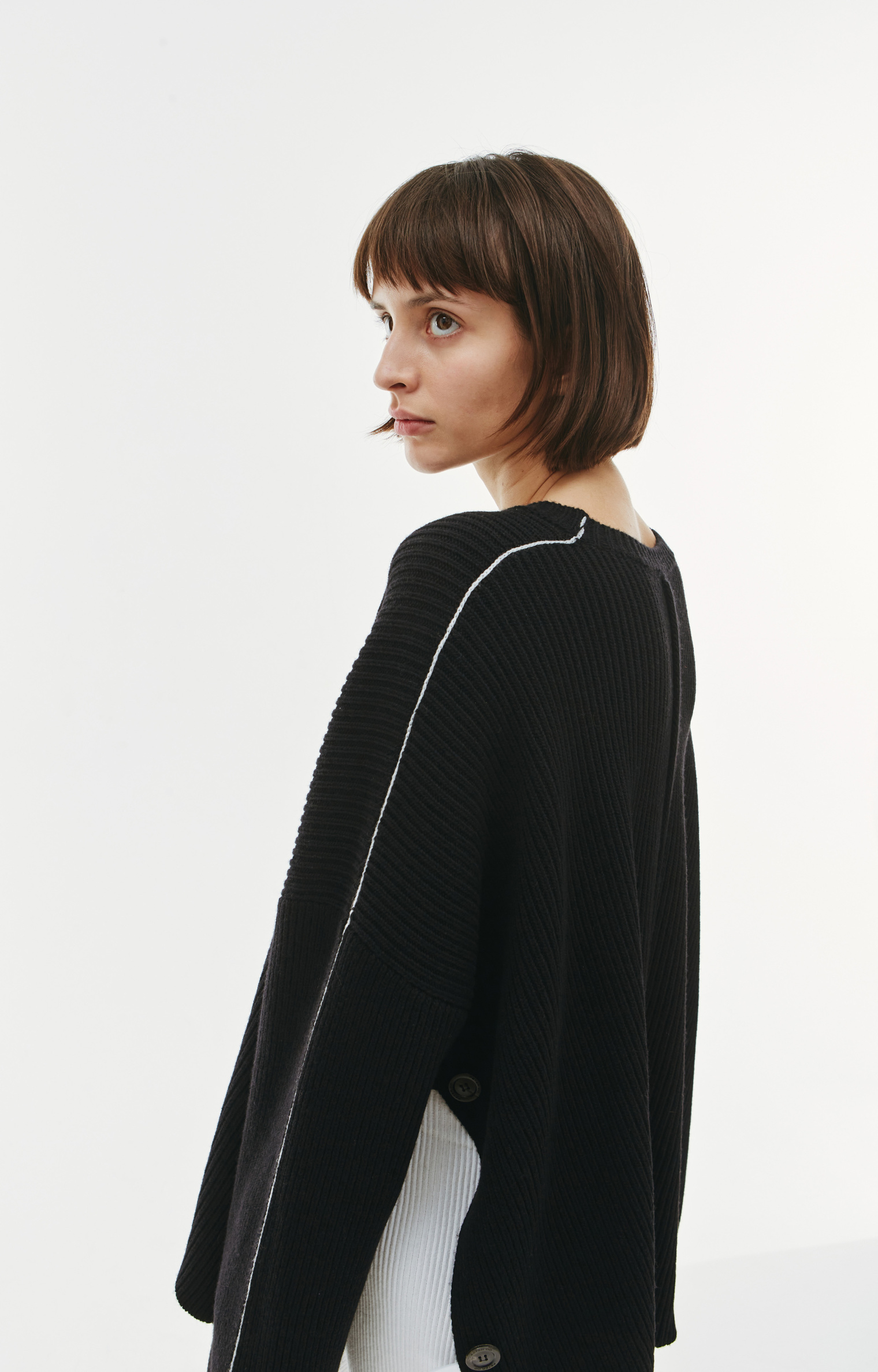 PETER DO Ribbed knit cape sweater