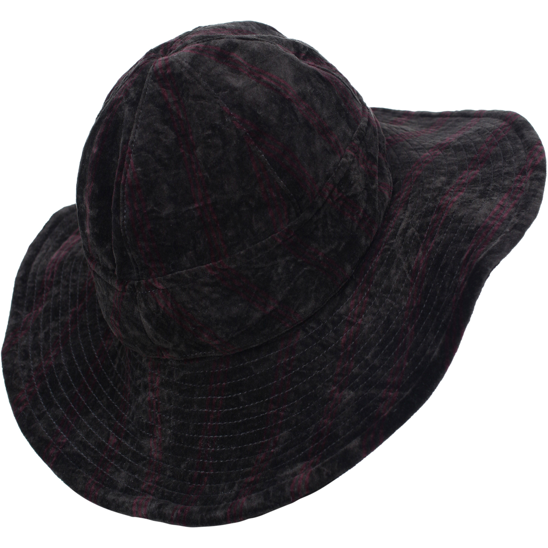 Ziggy Chen Velvet hat with stripes