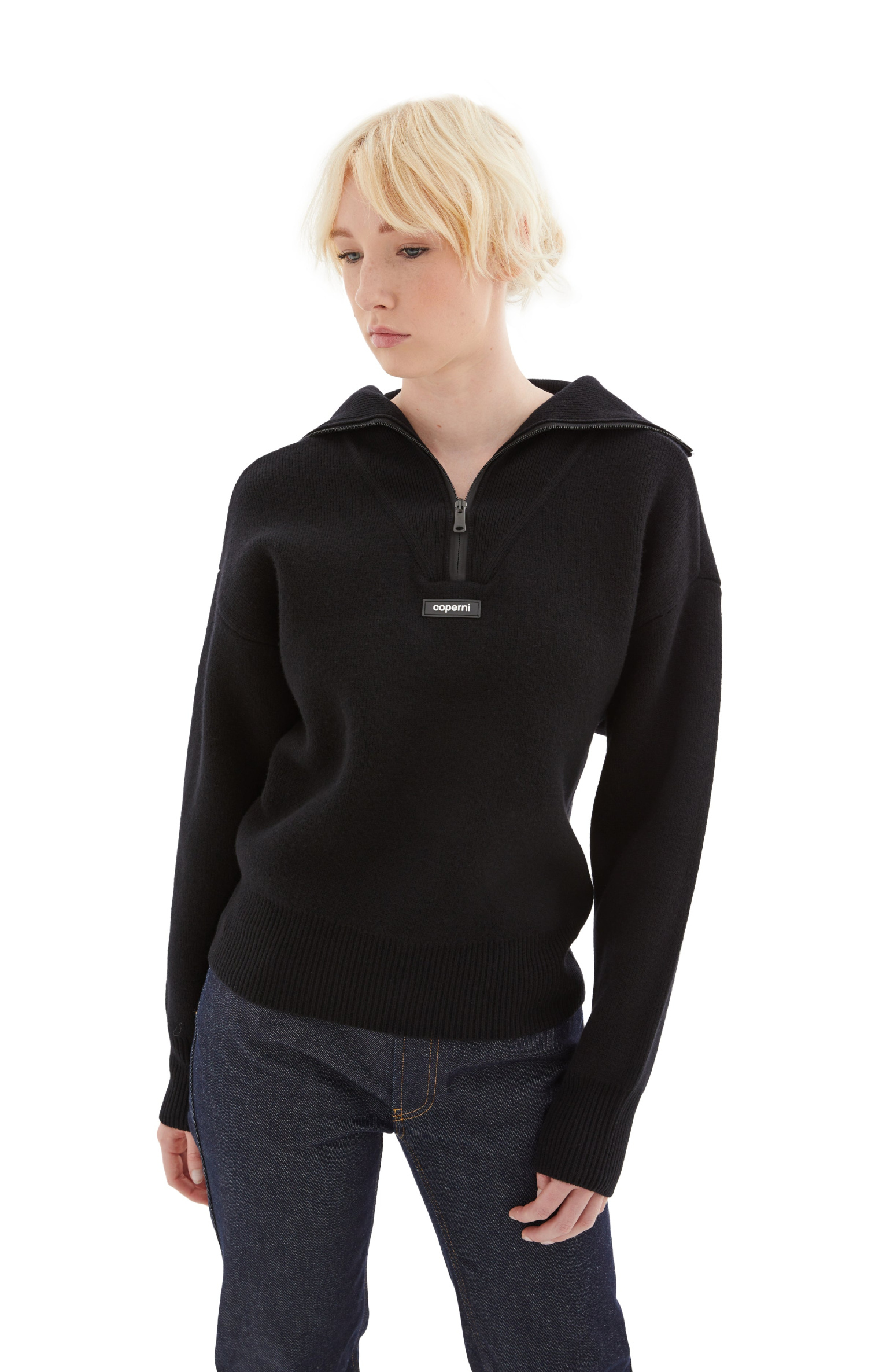 Coperni Half-Zip Boxy Sweater