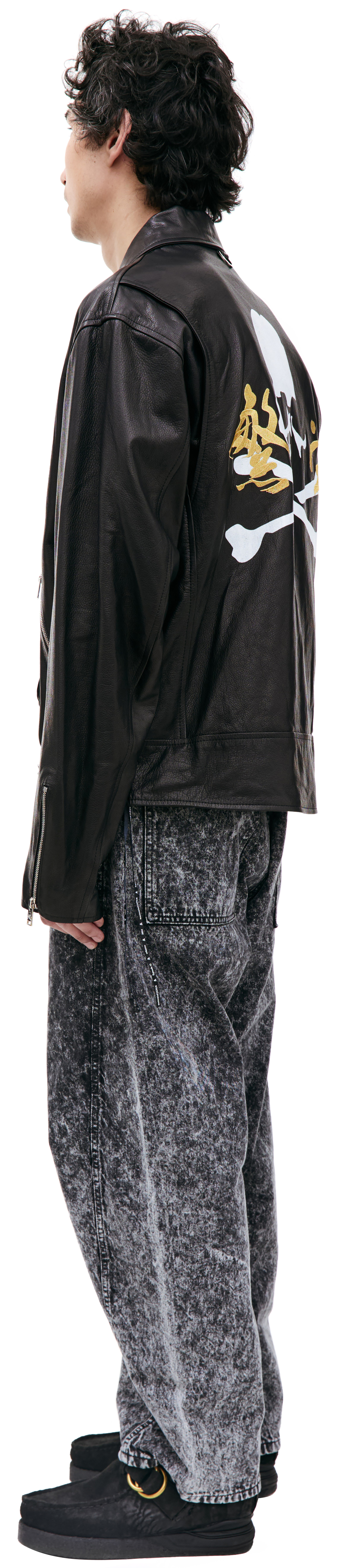 Mastermind WORLD Printed leather jacket