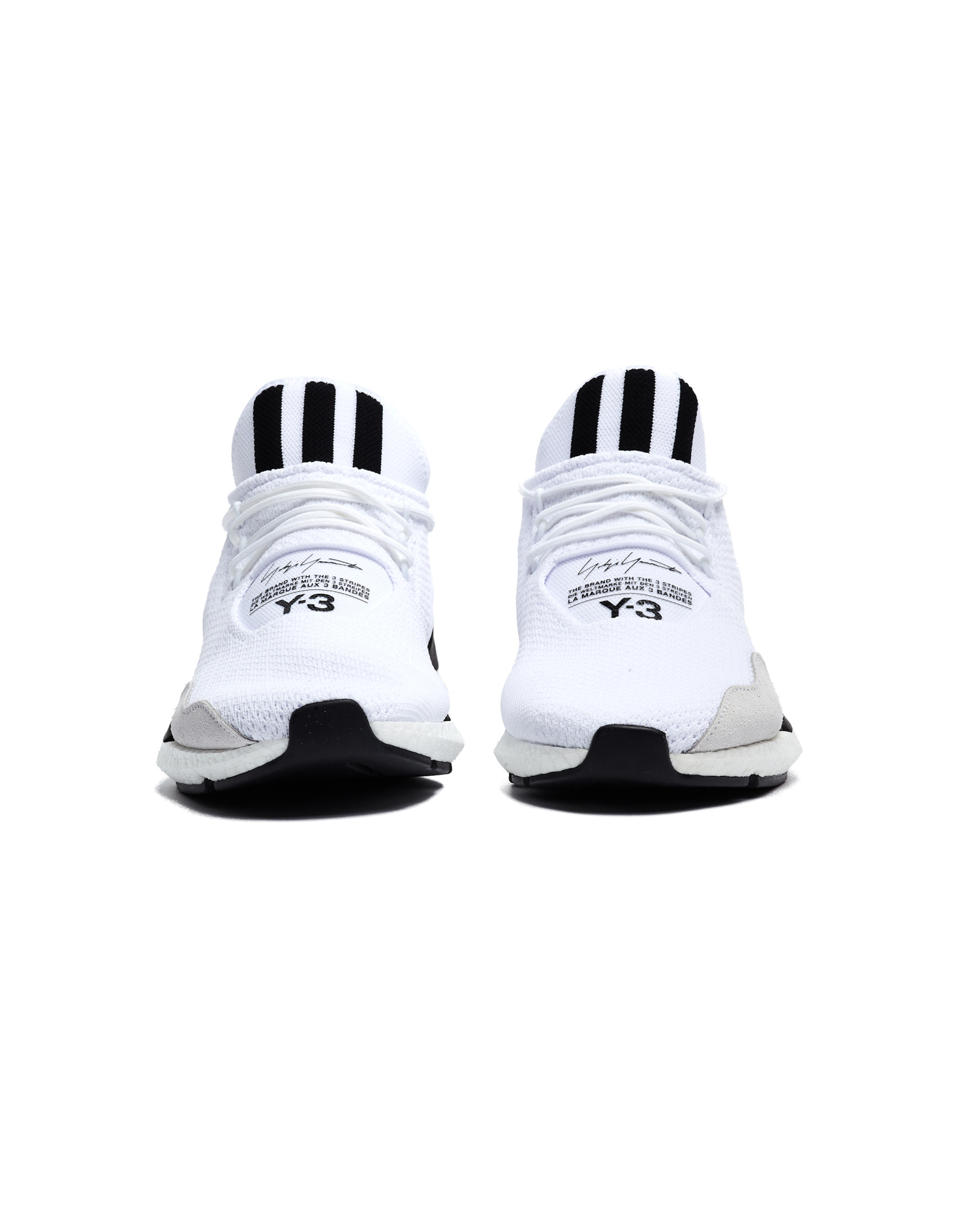 Y-3 Белые текстильные кроссовки Saikou