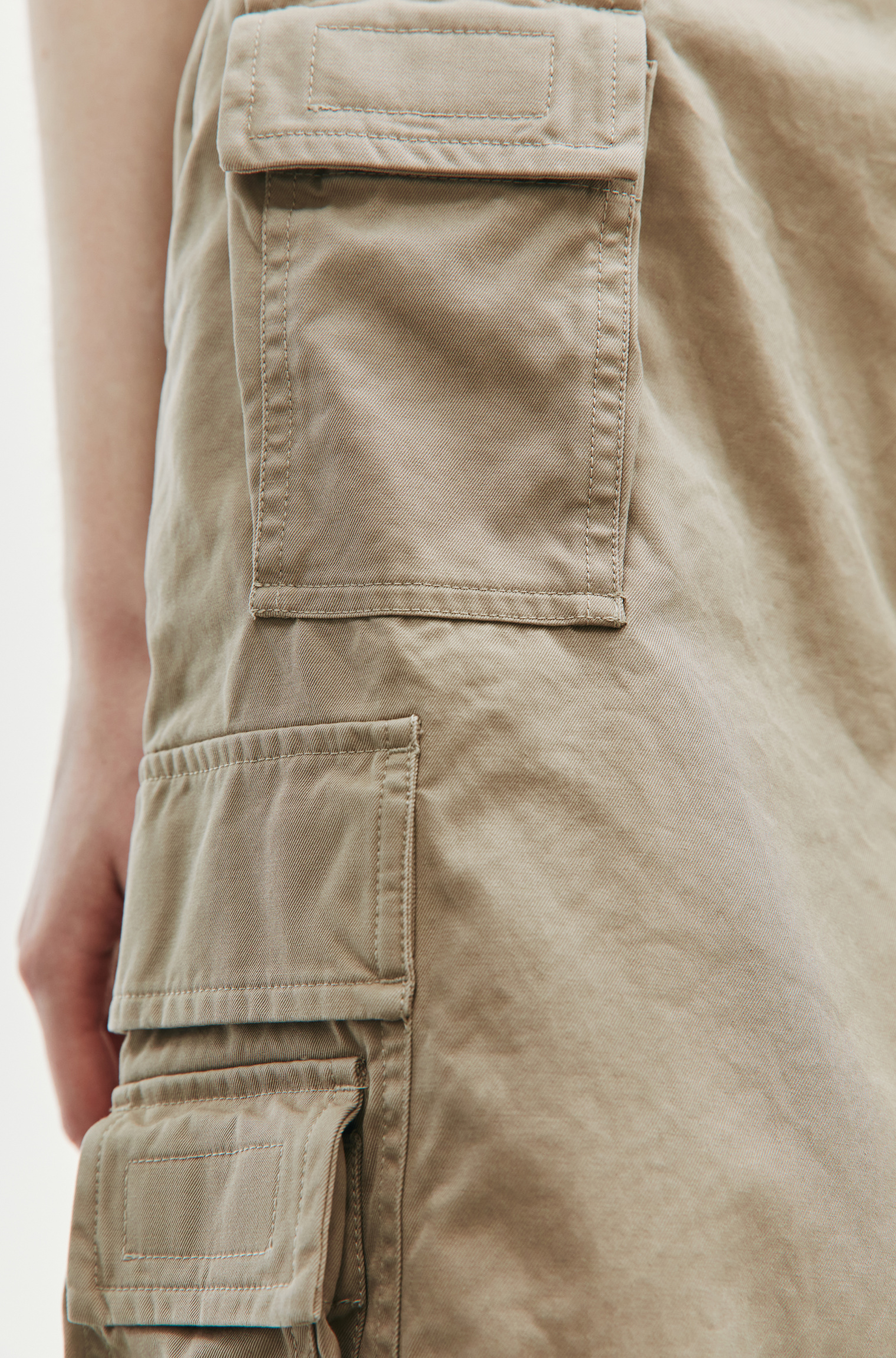 Balenciaga Cargo Cotton Shorts in beige